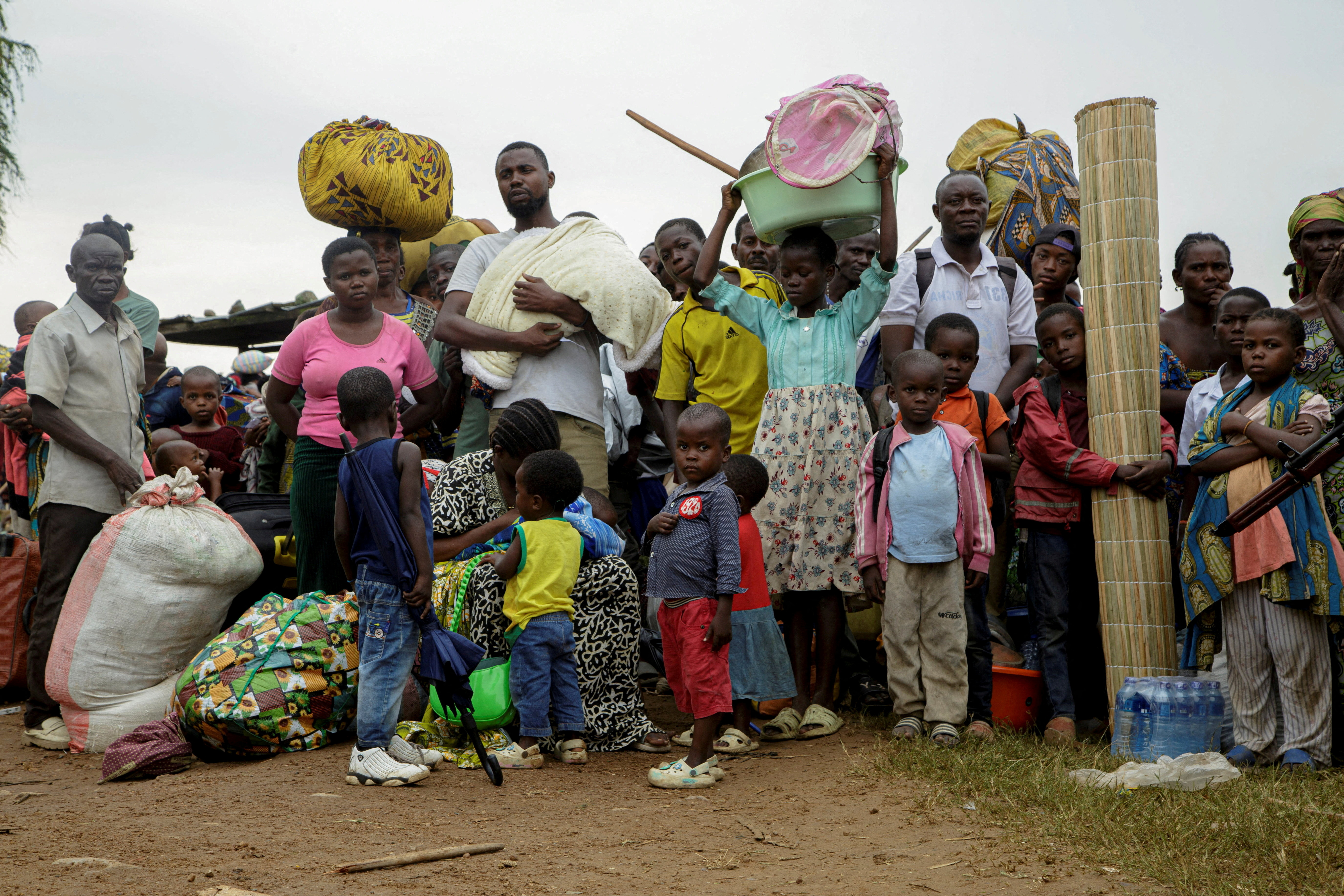 FILE PHOTO: Congolese civilians arrive at a reception centre in Gatumba, Burundi, December 11, 2025. REUTERS/Evrard Ngendakumana/File Photo