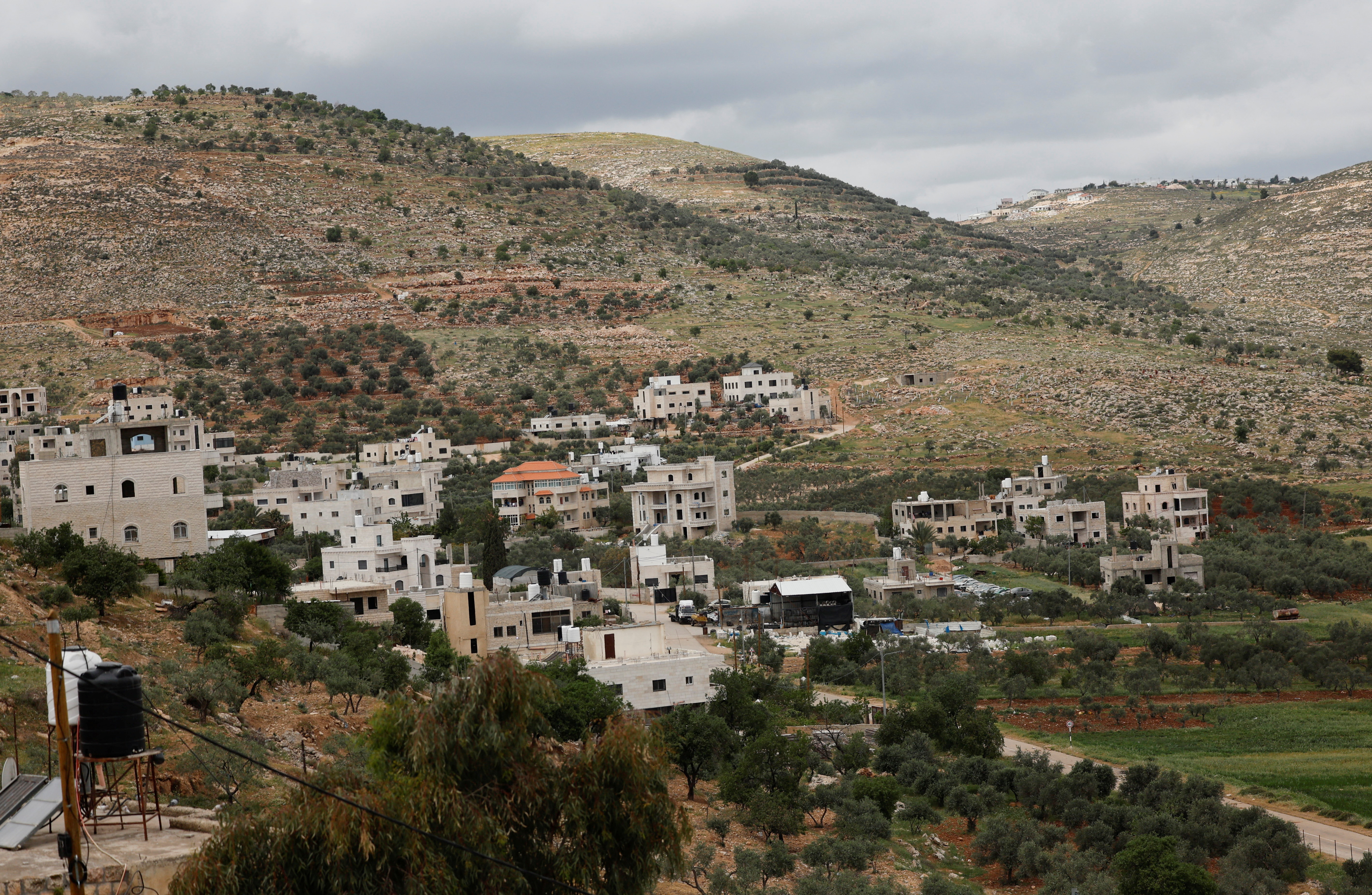 A view of the Palestinian village of al-Mughayyir, near Ramallah in the occupied West Bank