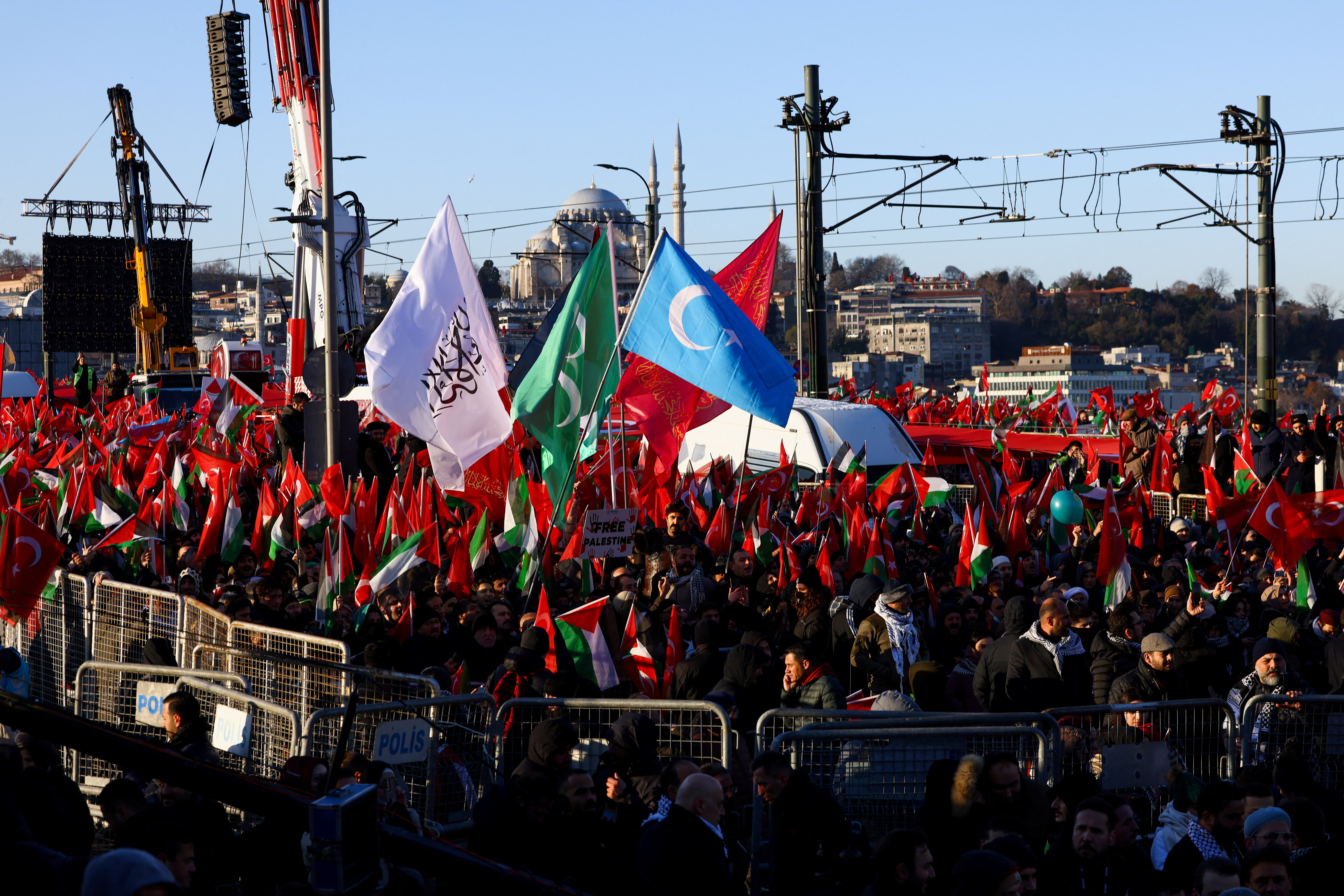 Thousands march in Turkiye’s Istanbul in solidarity with Gaza