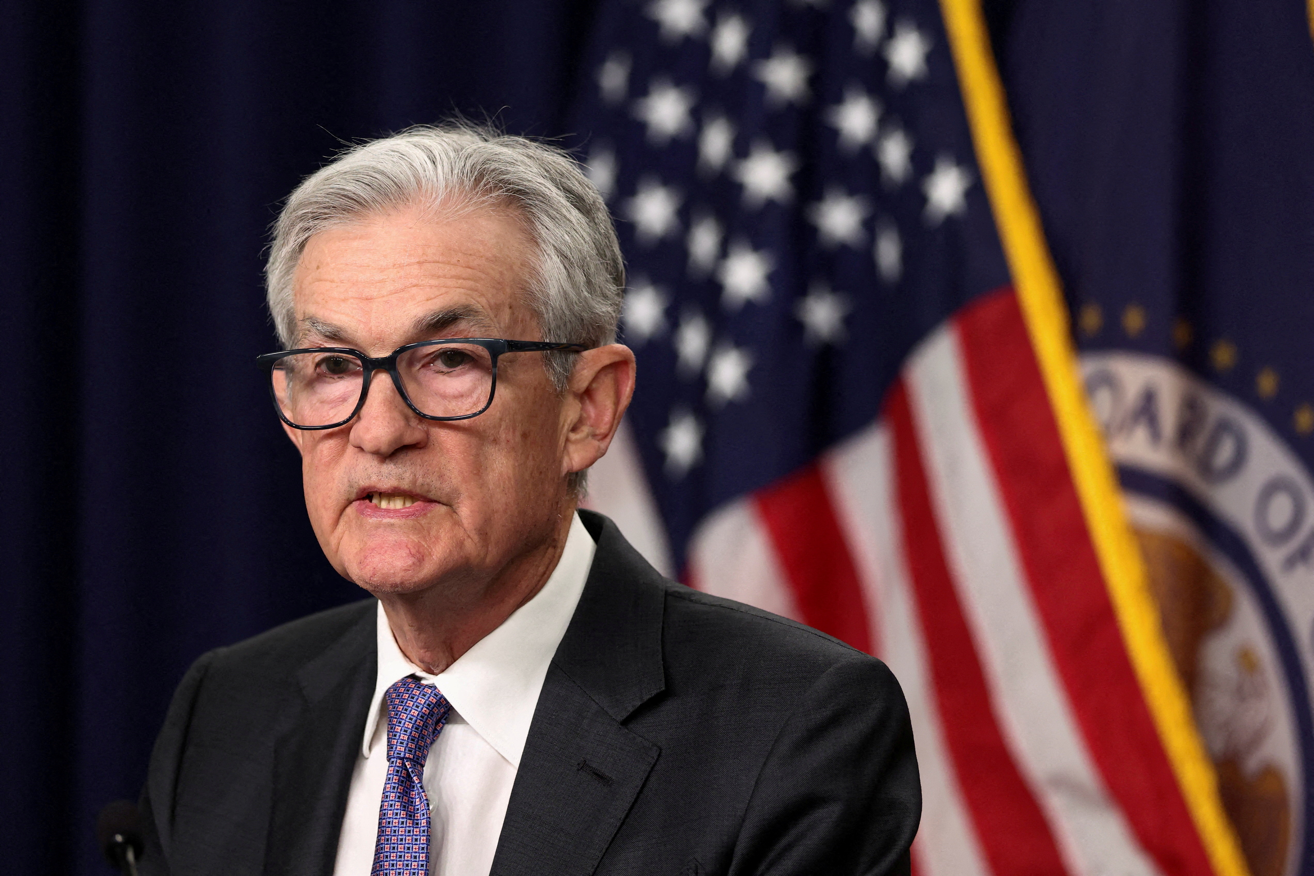 Powell’s term is slated to end in May. Last month, Trump said that he would not appoint anyone who disagrees with him to lead the central bank [File: Kevin Lamarque/Reuters]