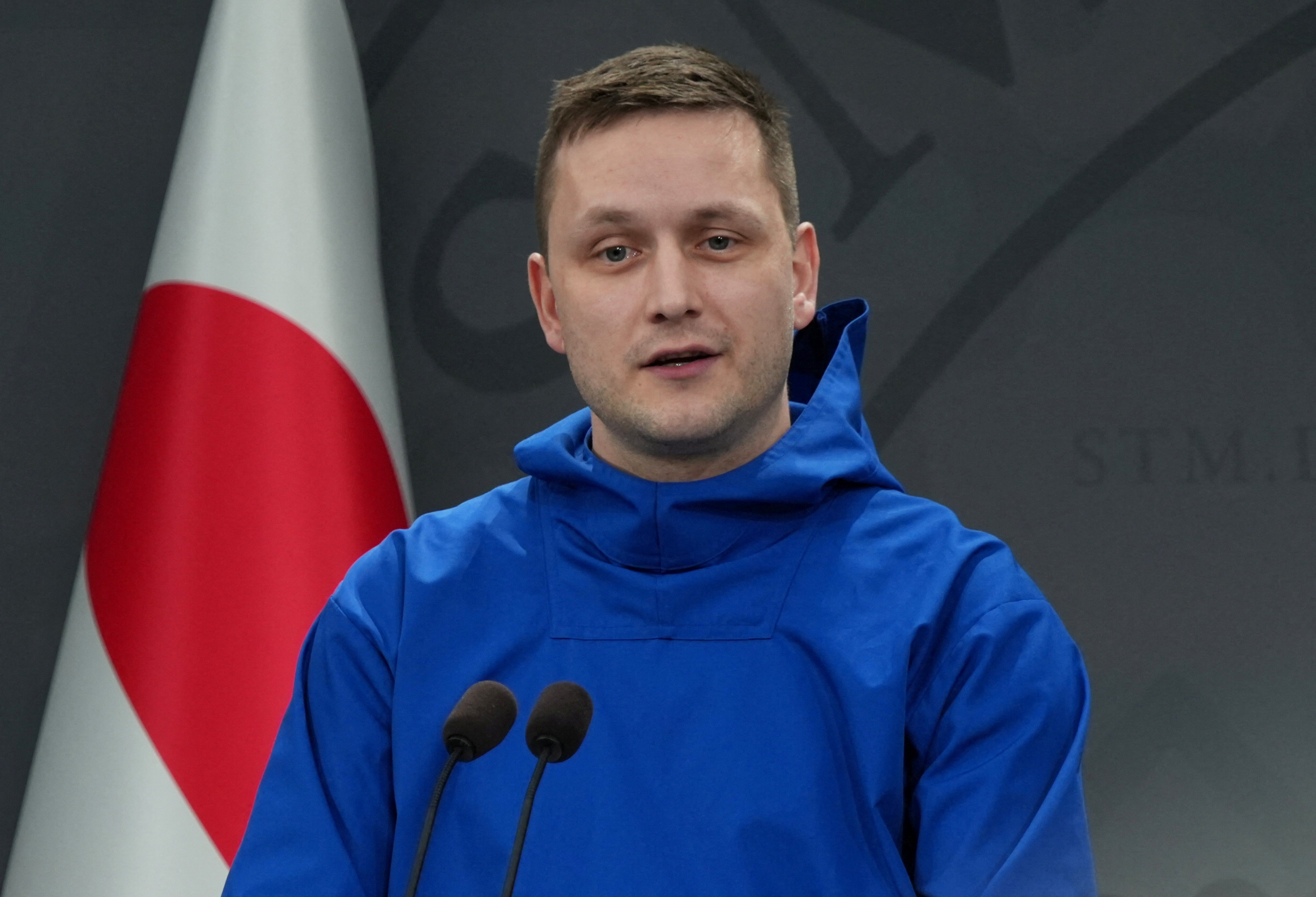 Greenlandic Prime Minister Jens-Frederik Nielsen attends a press conference in Copenhagen, Denmark, January 13, 2026. [Tom Little/Reuters]