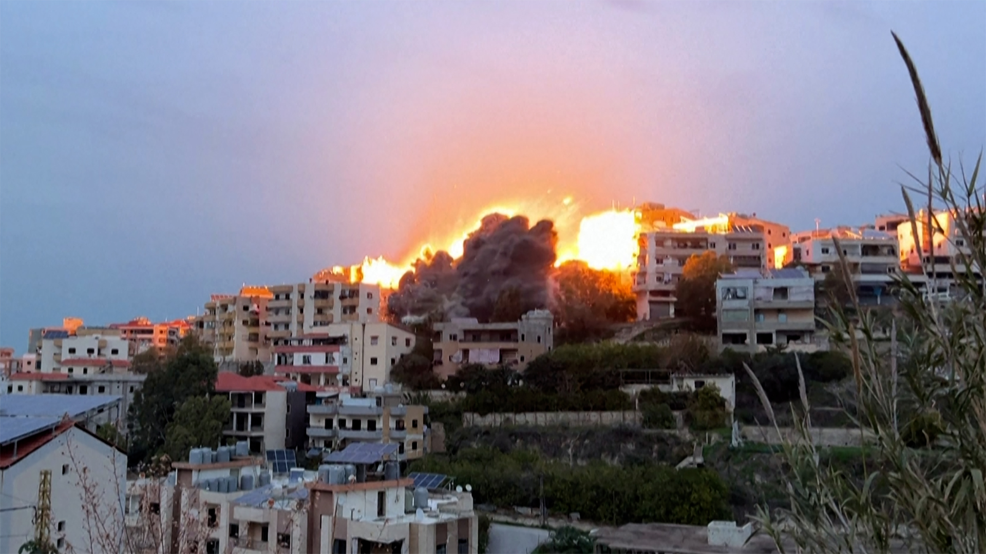 An Israeli attack on Qennarit, Lebanon on January 21, 2026