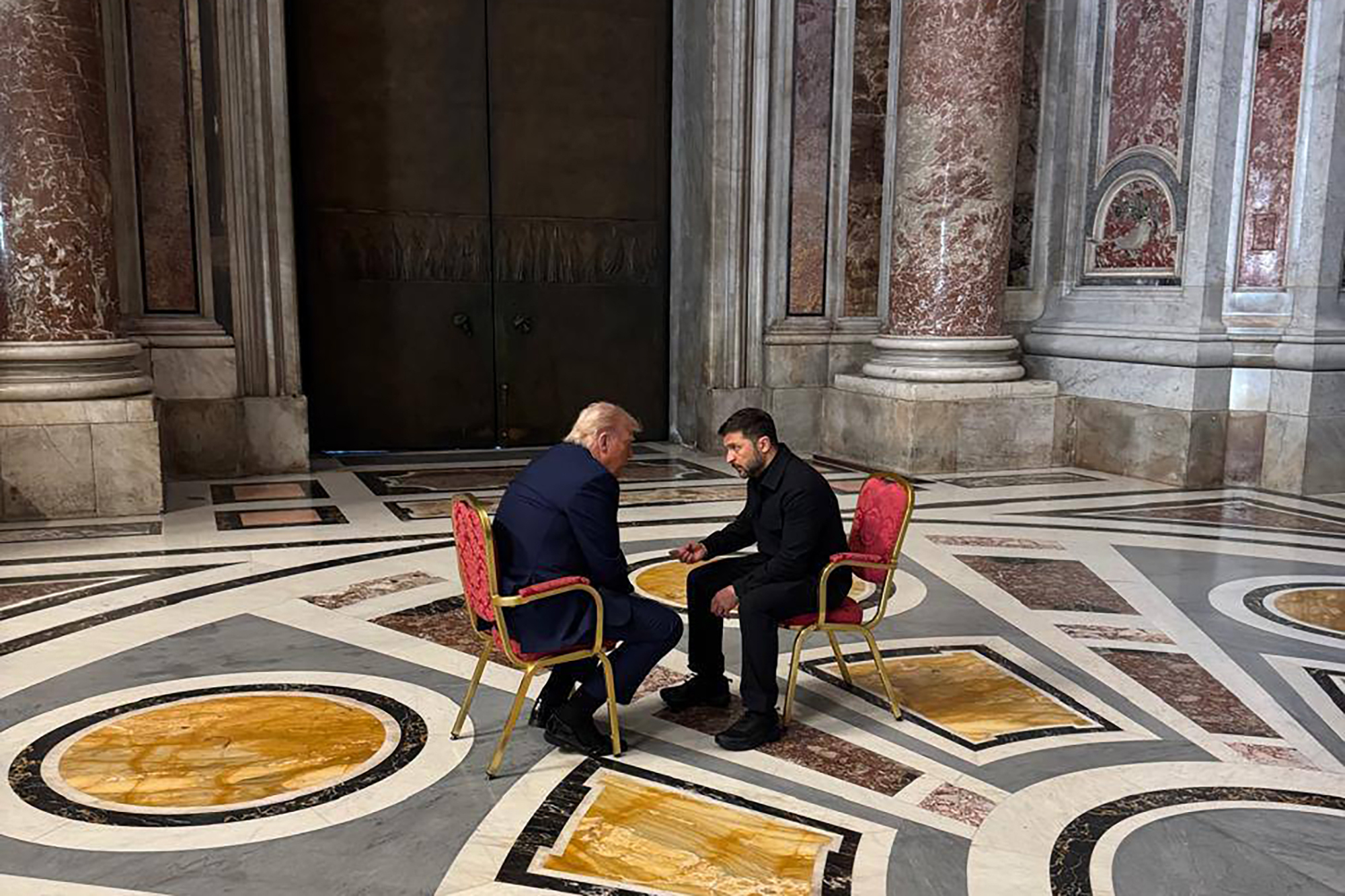 Zelenskyy and Trump at the Vatican