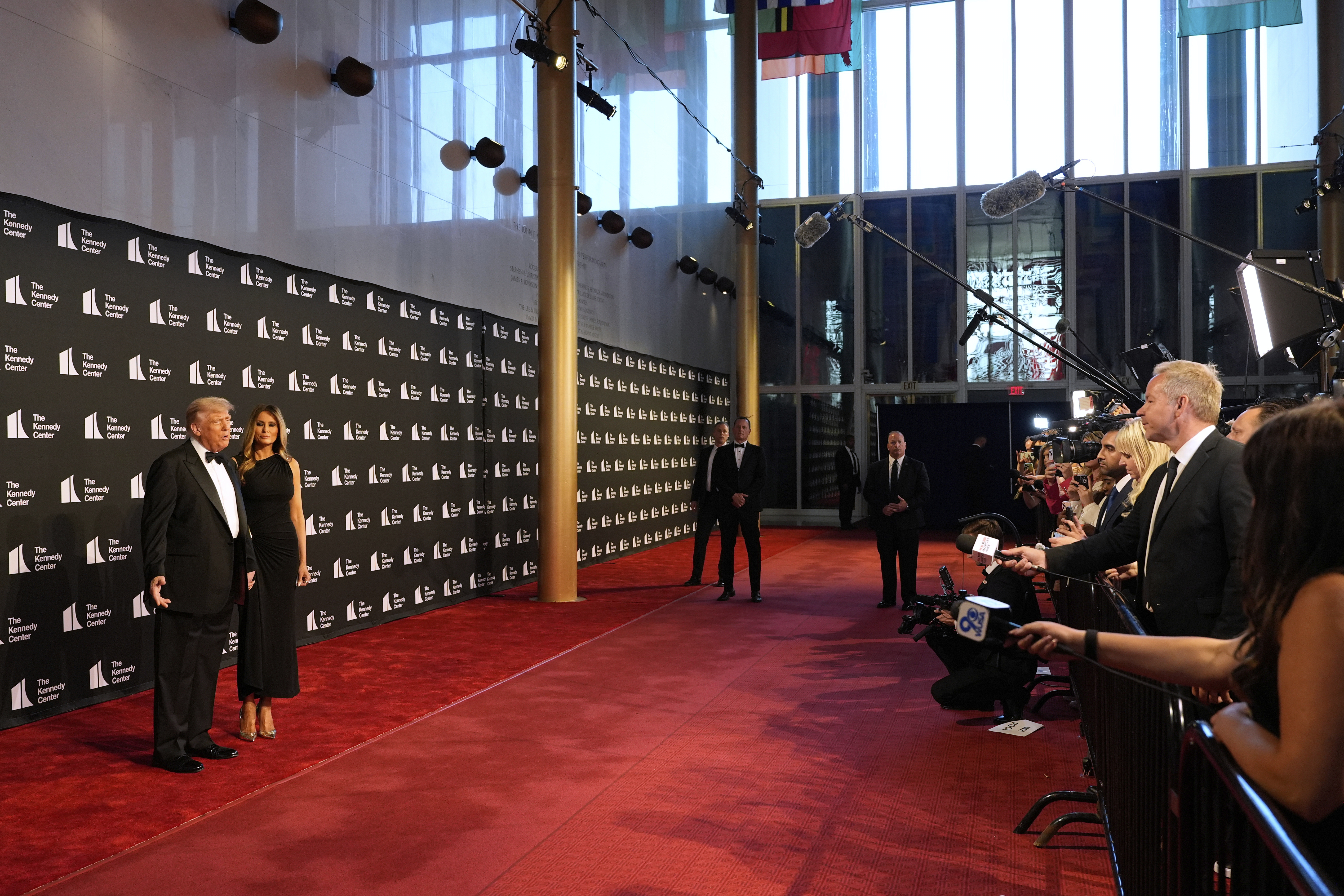 Trump and Melania at the red carpet of the Kennedy Center
