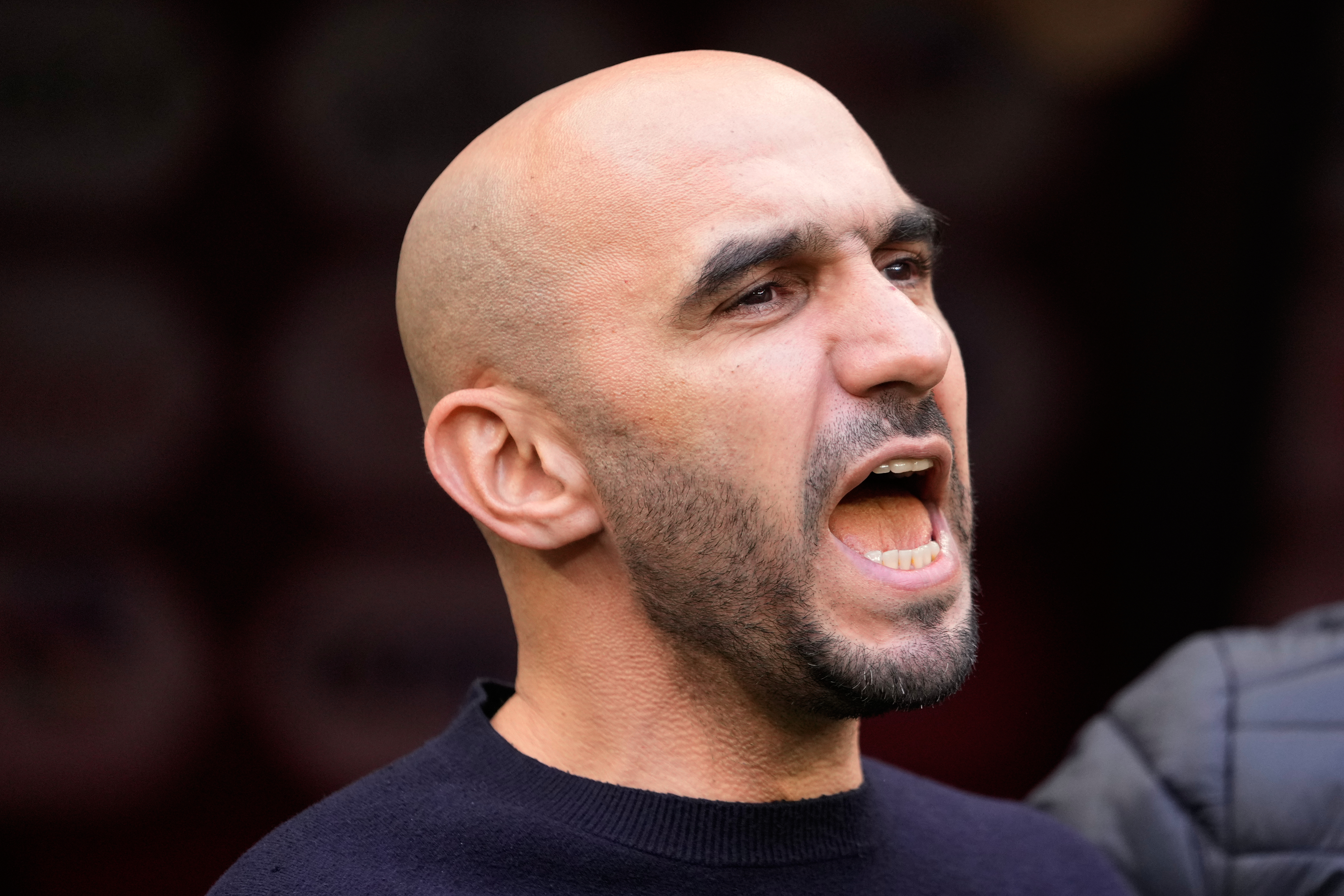 Morocco's head coach Walid Regragui before the start of the Africa Cup of Nations round of 16