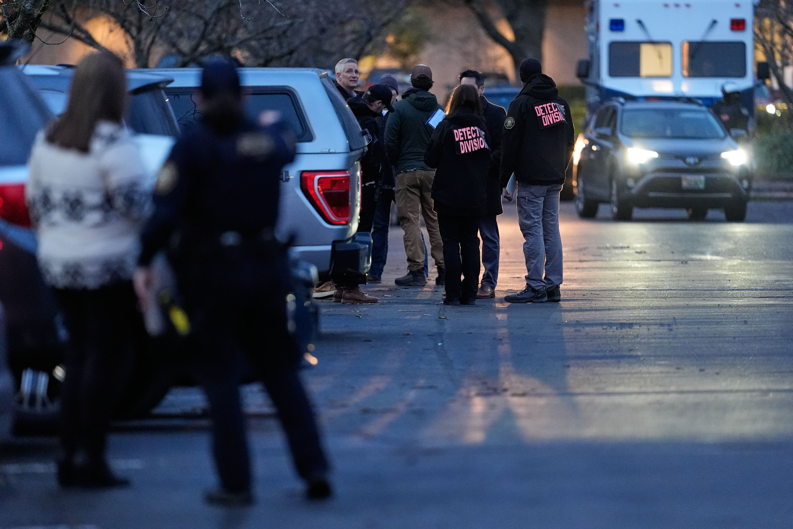 Law enforcement on a street in Portland