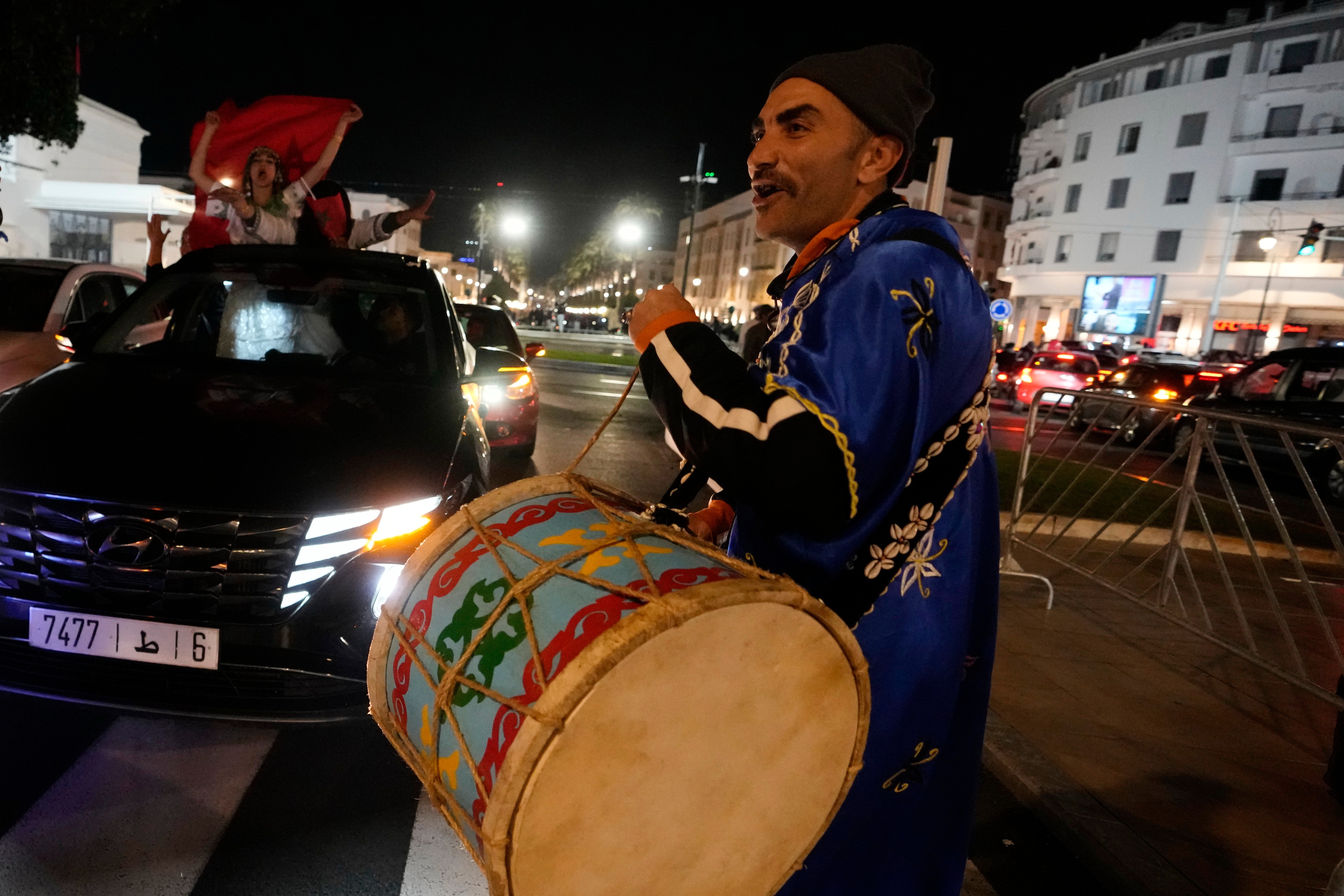 Morocco and Senegal celebrate advancing to the AFCON final showdown