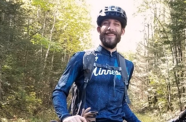 This undated photo provided by Michael Pretti shows Alex J. Pretti, the man who was shot by a federal officer in Minneapolis on Saturday, Jan. 24, 2026. (Michael Pretti via AP)