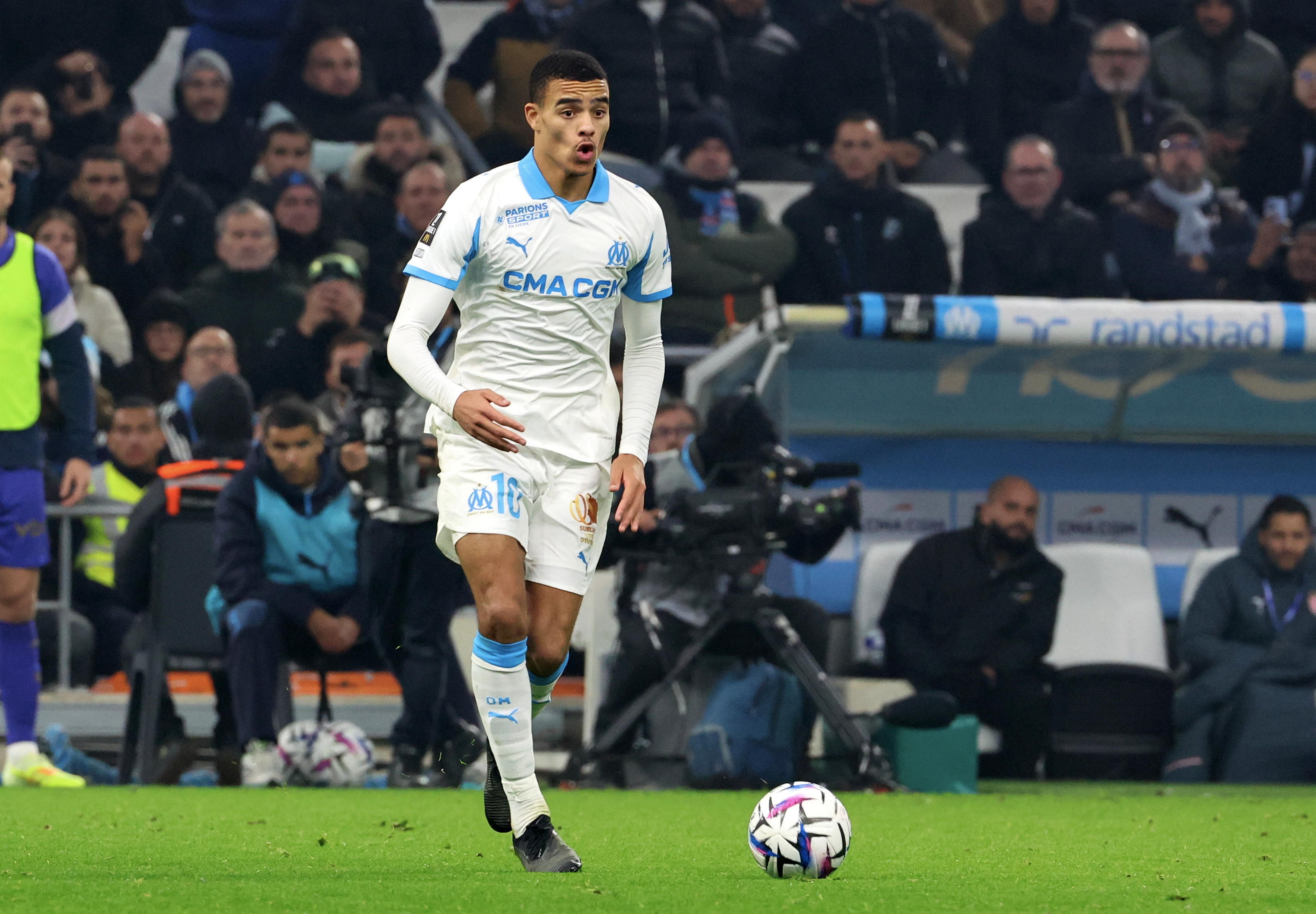 Mason Greenwood in action.