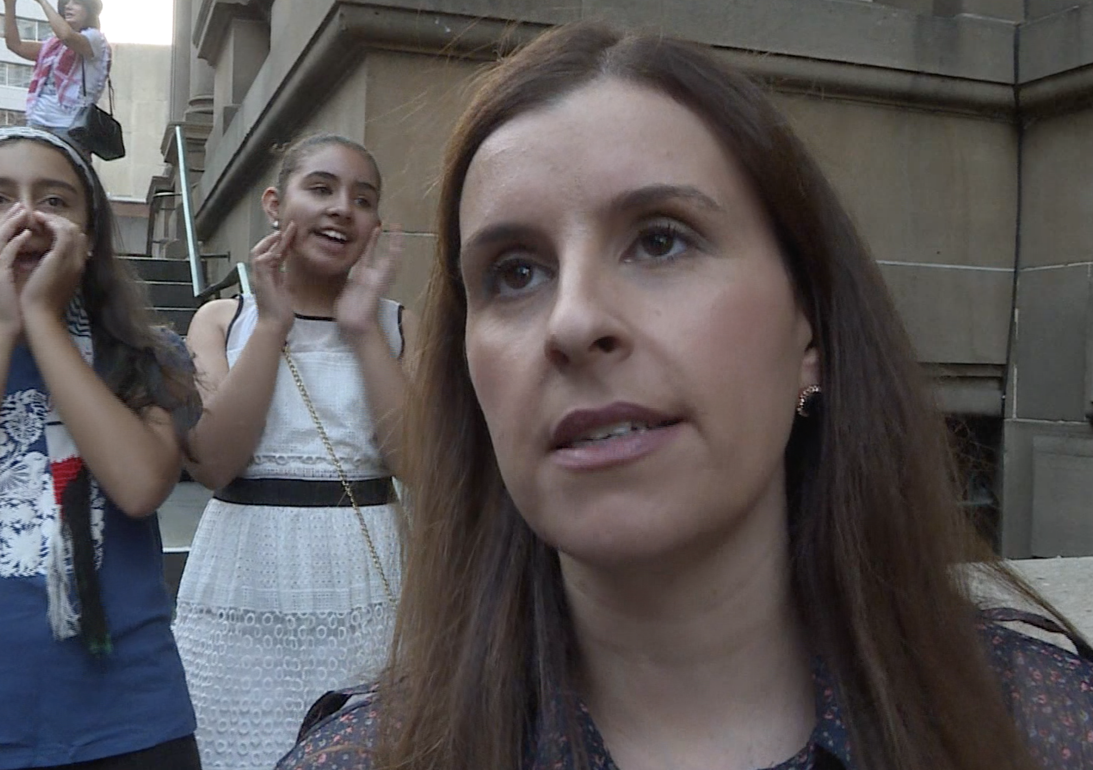 Randa Abdel-Fattah protests in Sydney.