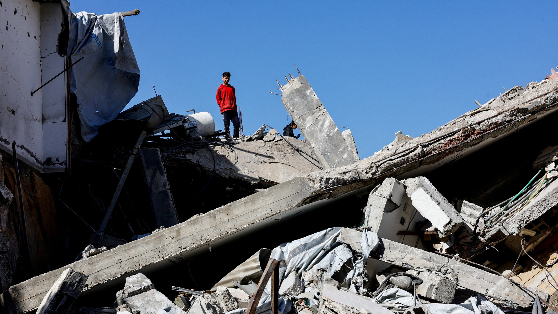 Five-storey building damaged during war collapses in central Gaza