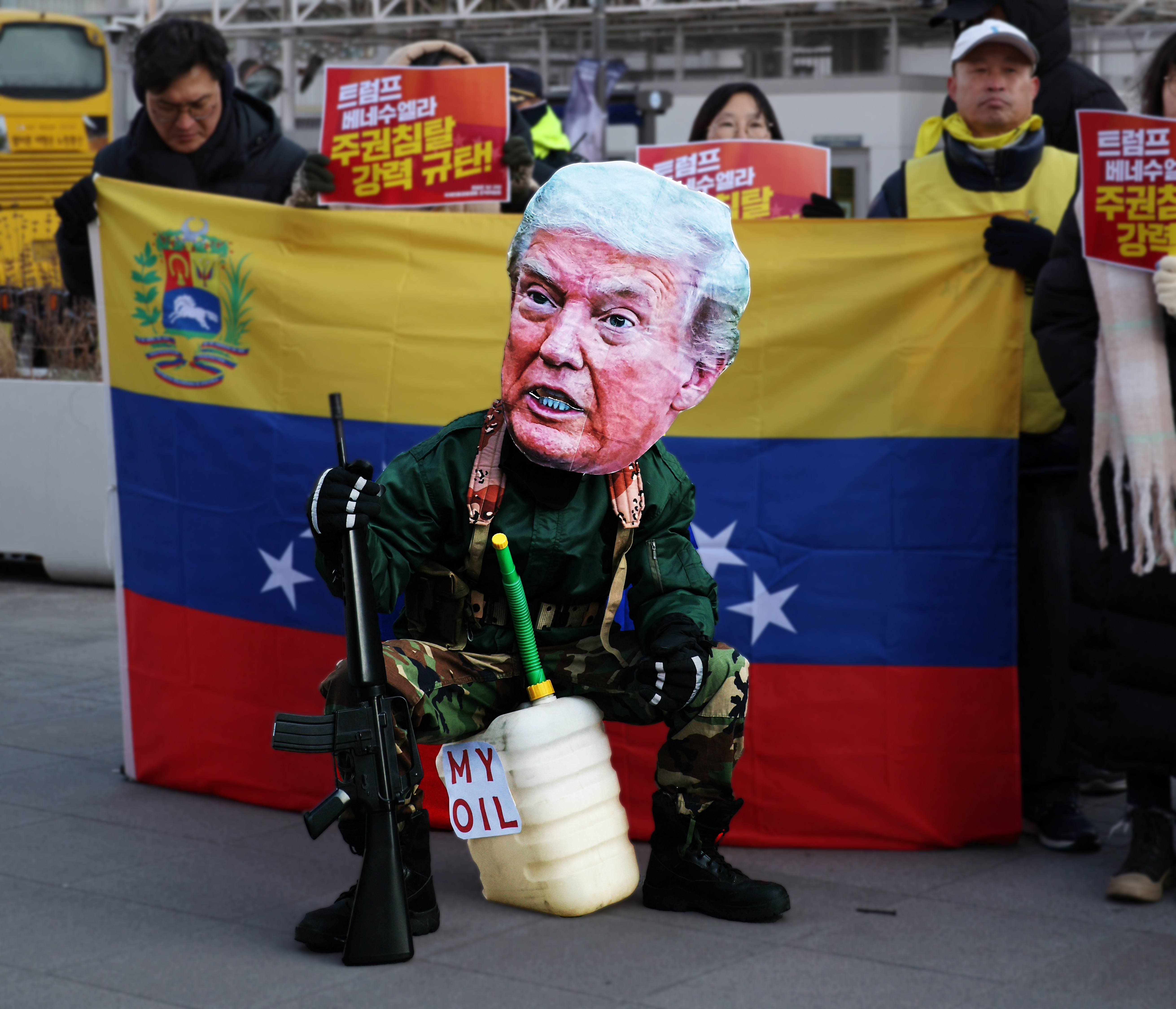 Trump oil Venezuela protest