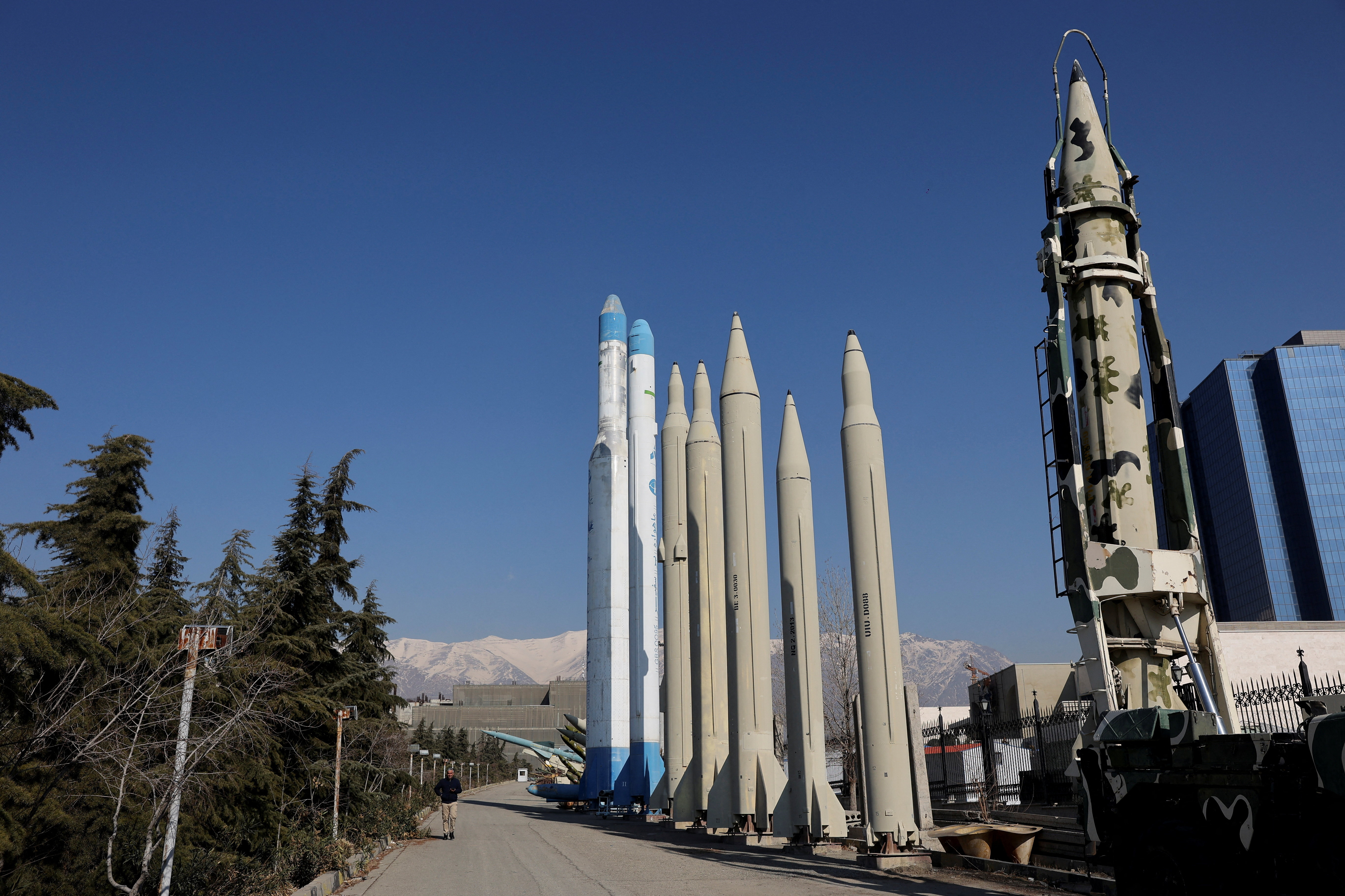 Iranian missiles are displayed in a park in Tehran, Iran, January 31, 2026. Majid Asgaripour/WANA (West Asia News Agency) via REUTERS ATTENTION EDITORS - THIS PICTURE WAS PROVIDED BY A THIRD PARTY