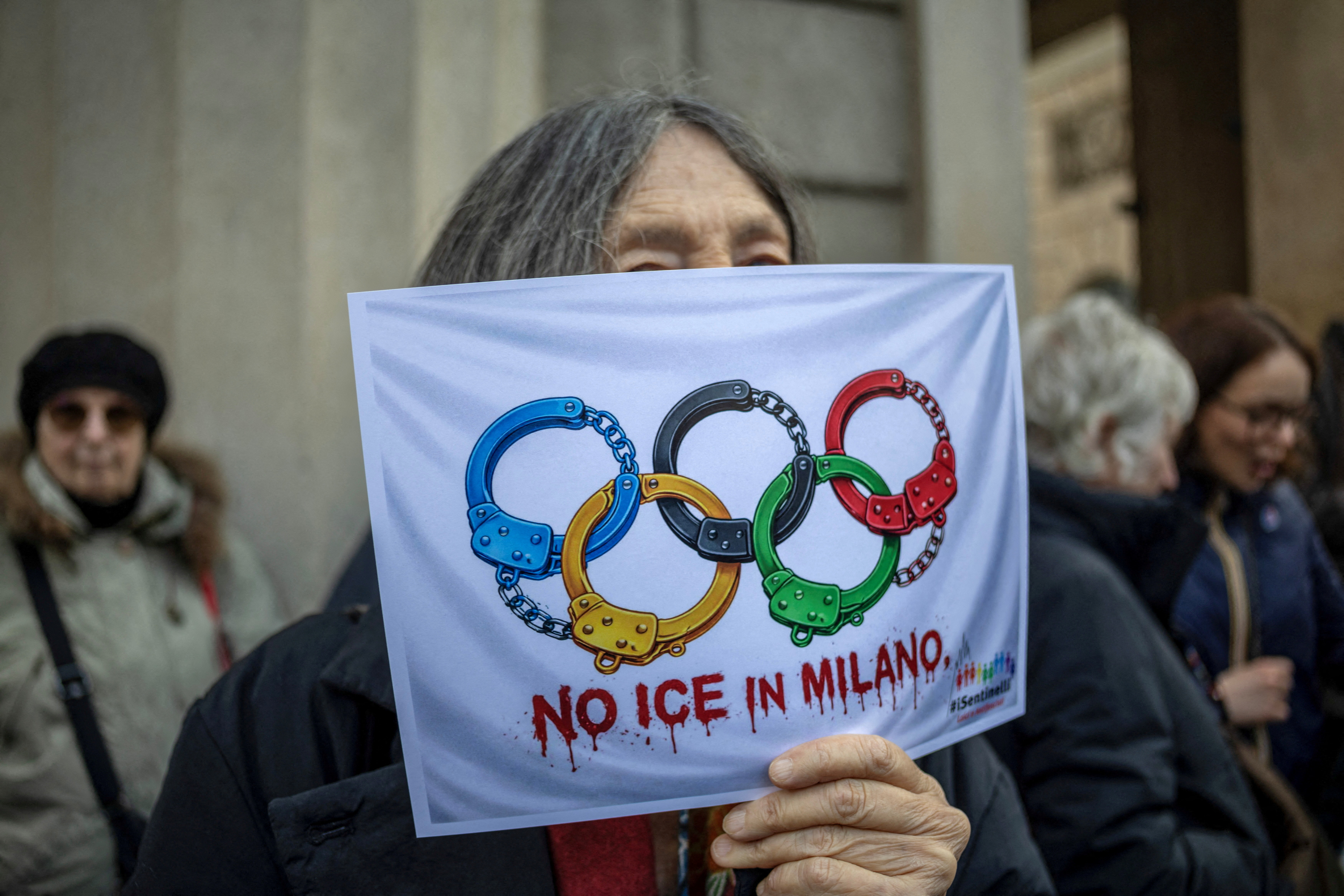 Protest in Milan, Italy