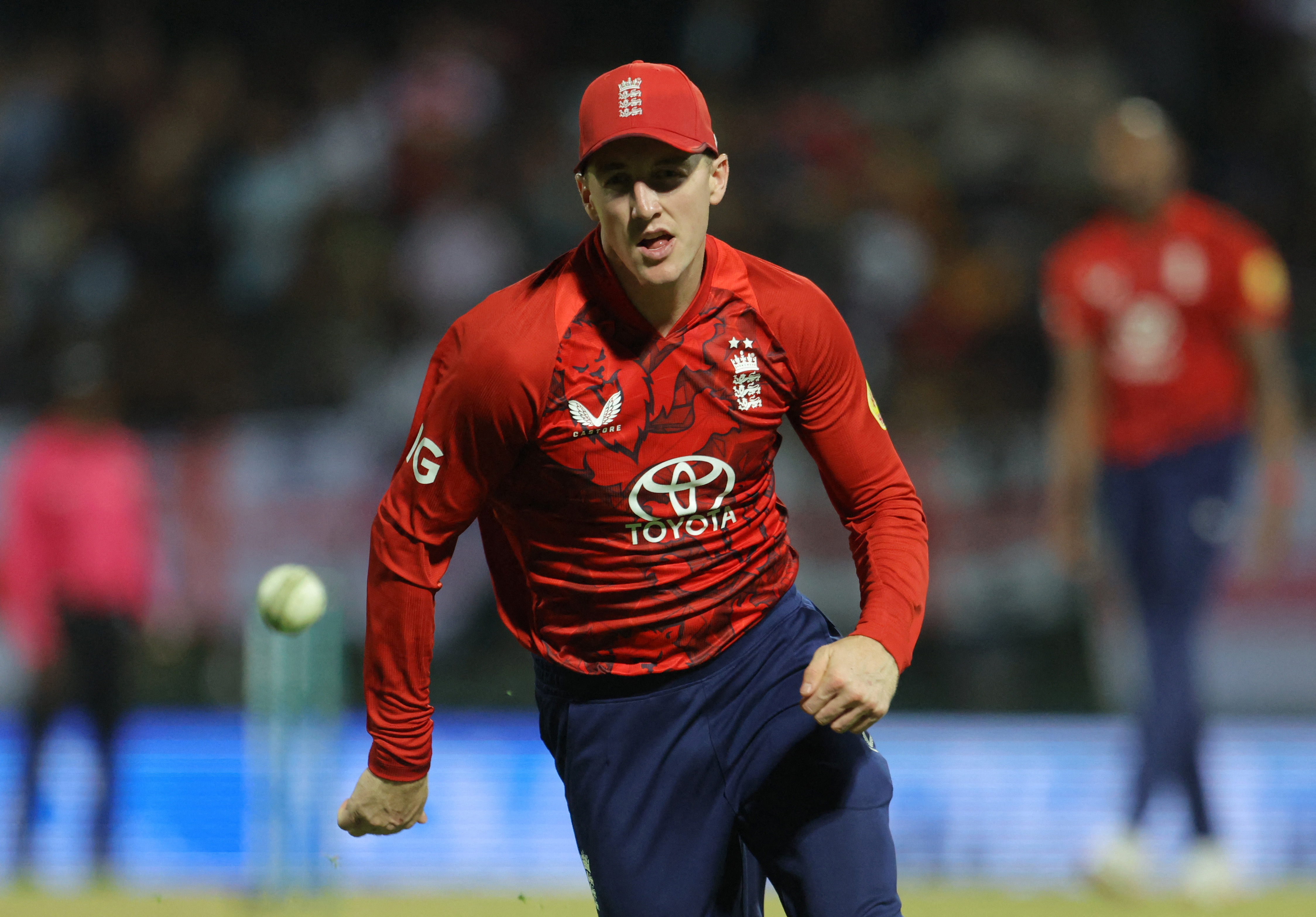 England's Harry Brook in action against Sri Lanka