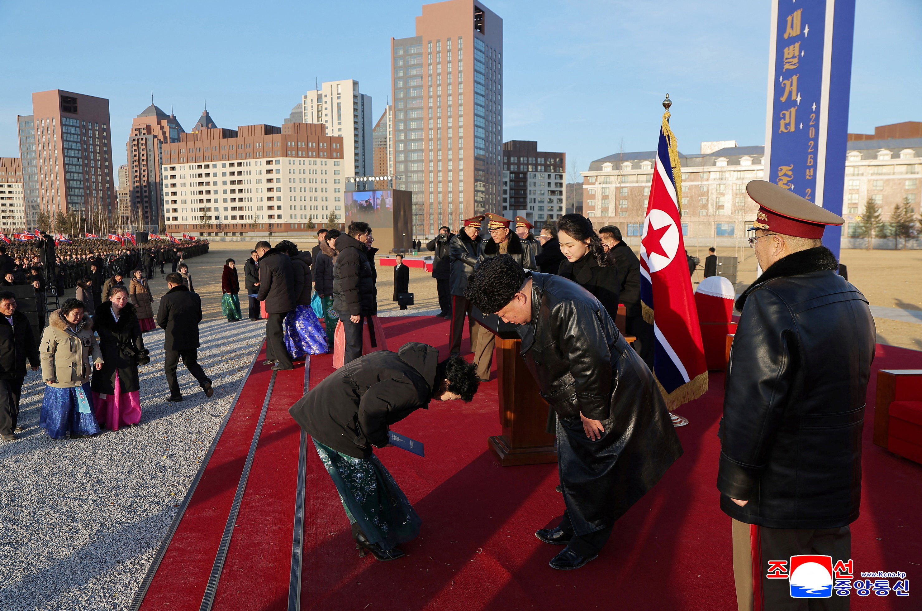 Kim Jong Un unveils homes for families of fallen soldiers