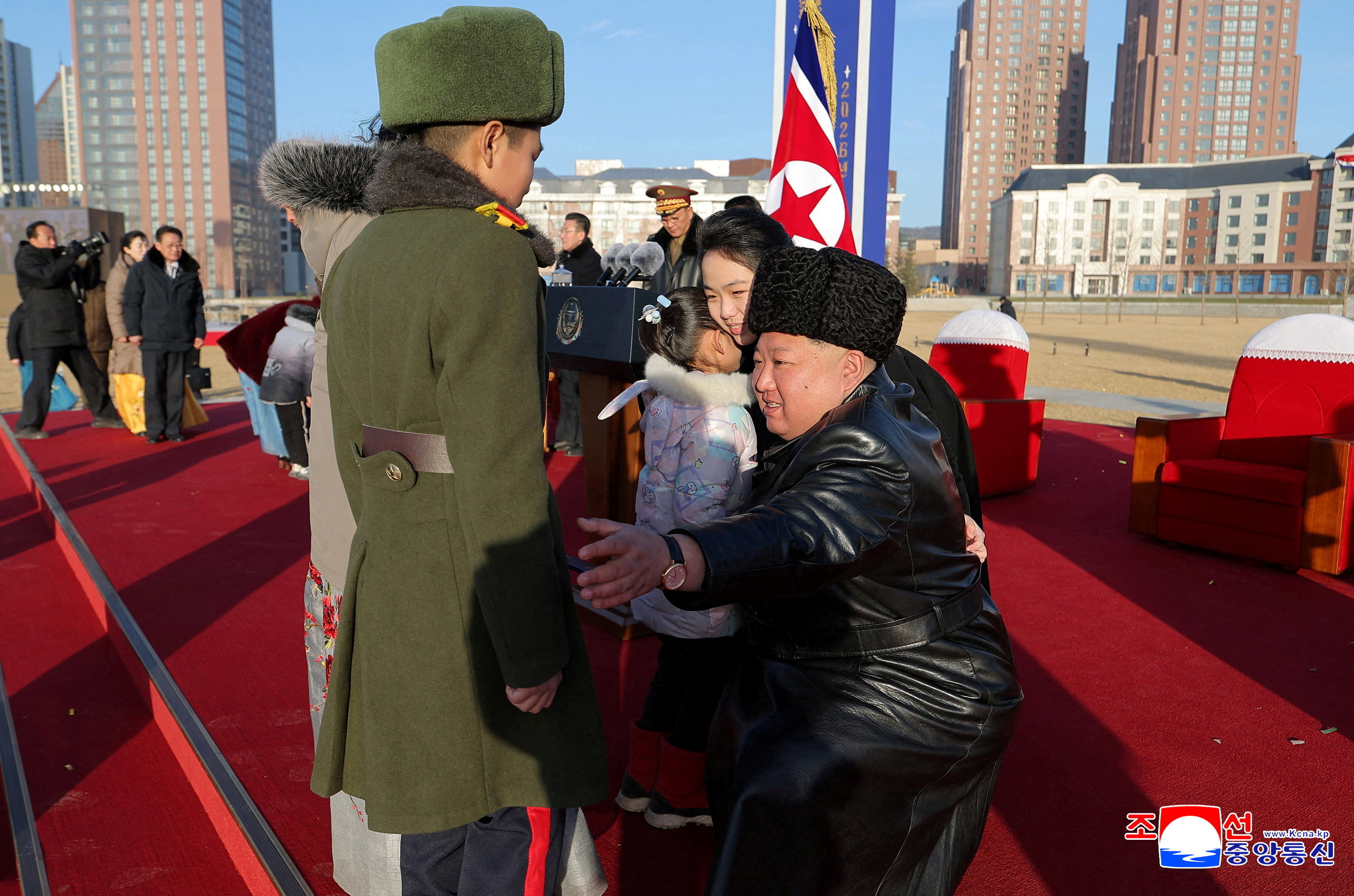 Kim Jong Un unveils homes for families of fallen soldiers