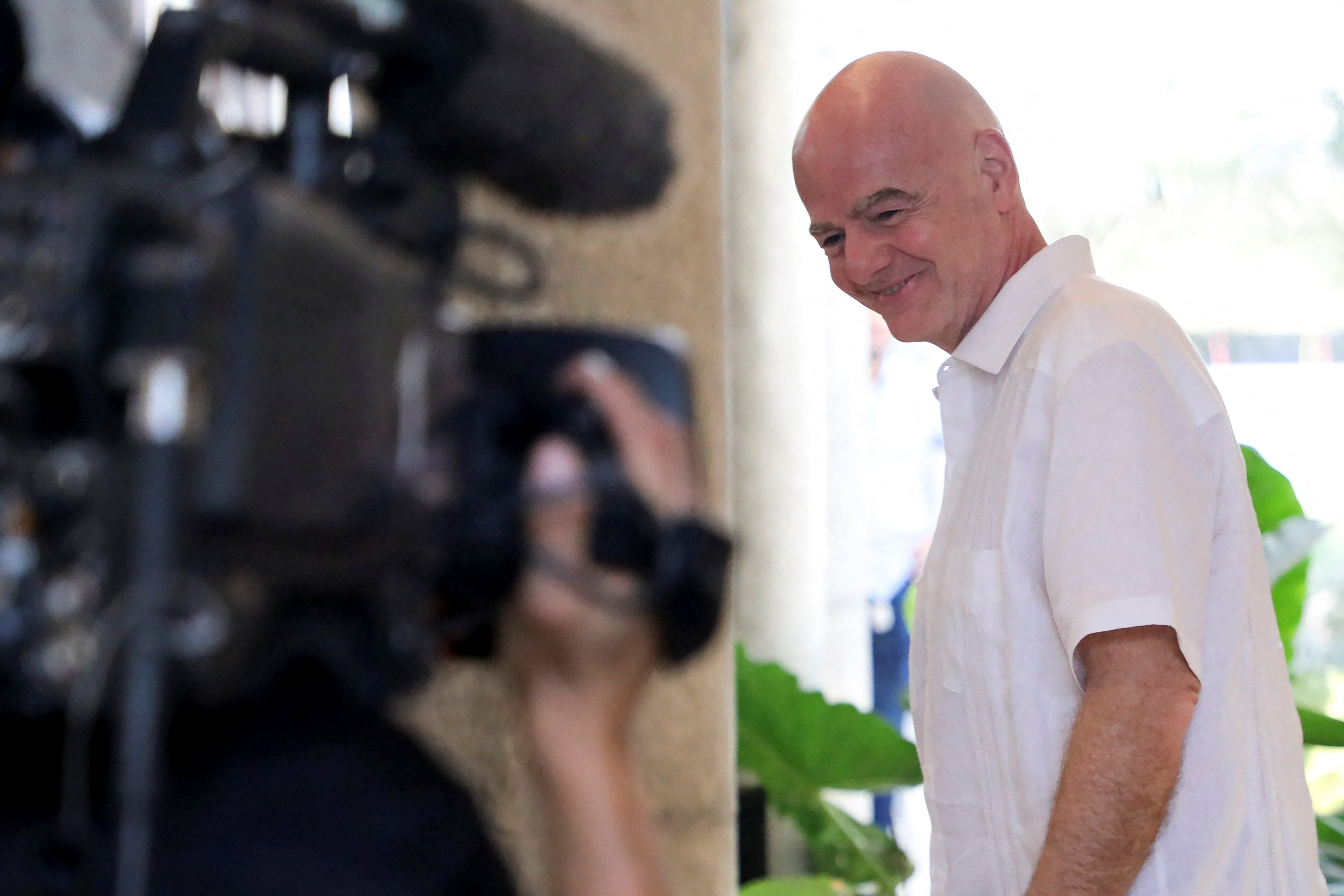 FIFA President Gianni Infantino smiles.