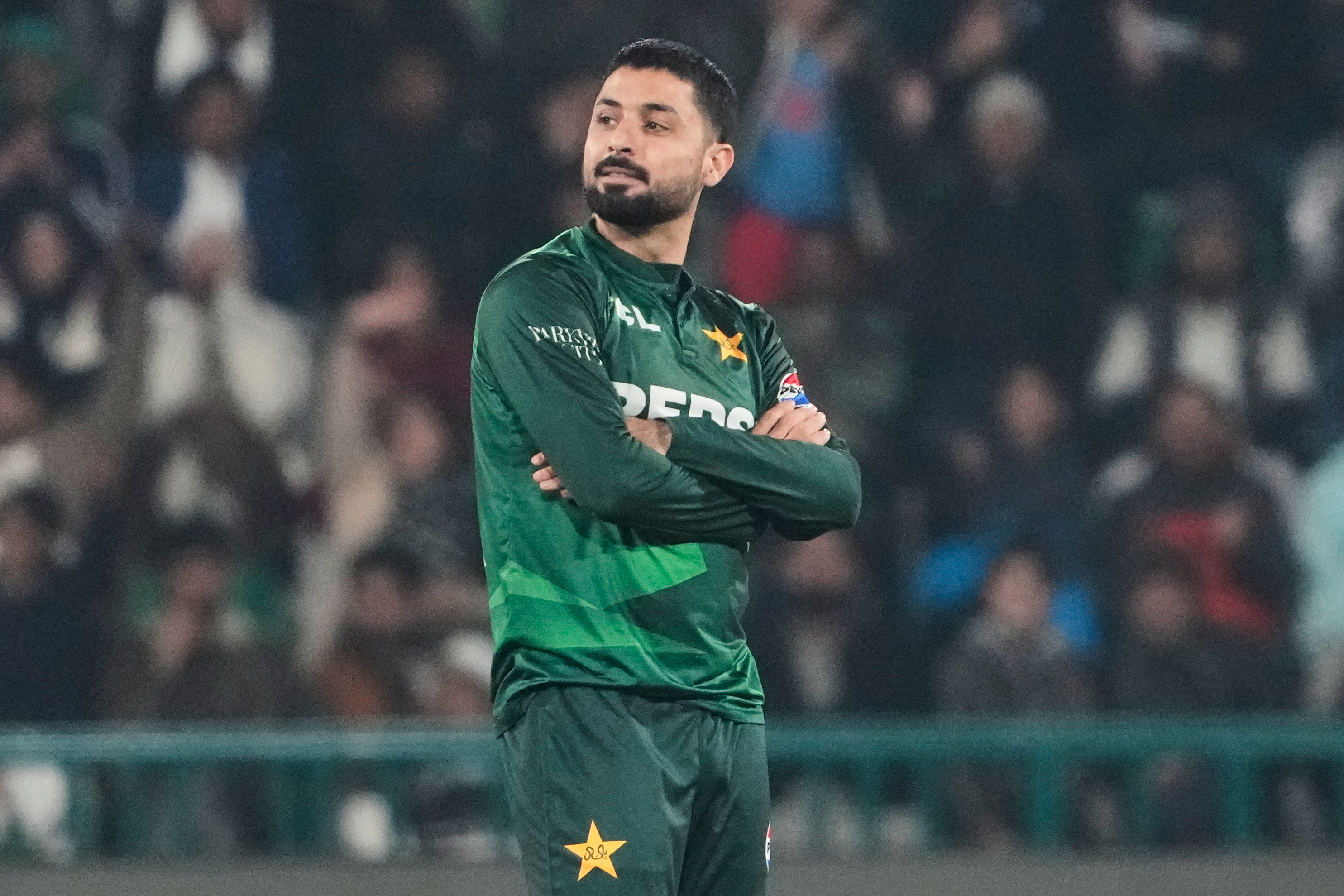 Pakistan's Abrar Ahmed celebrates after the dismissal of Australia's Josh Philippe during the first T20 cricket match between Pakistan and Australia