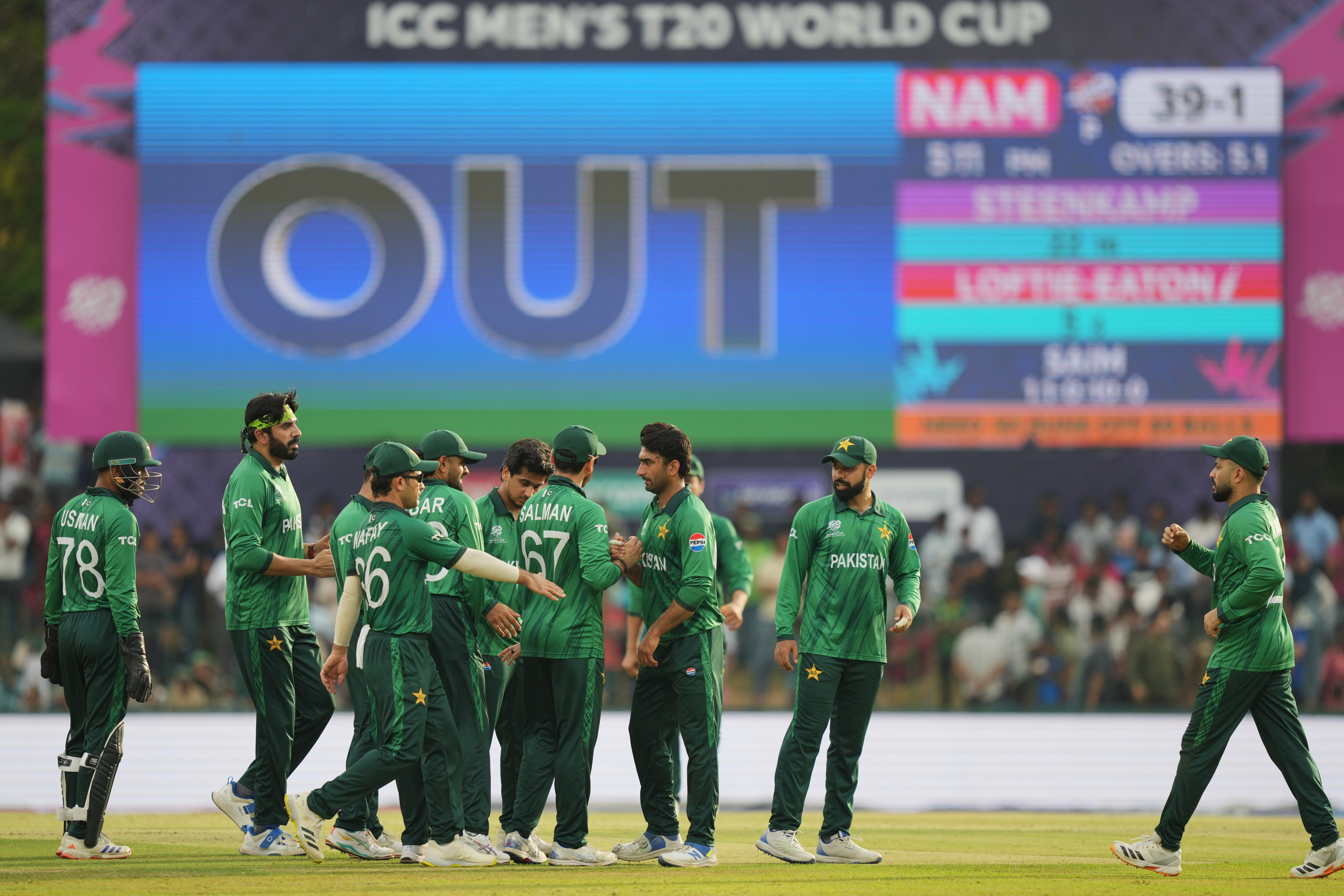 Pakistan will drop out of the 2026 T20 World Cup at the Super Eights stage unless they can record a significant winning margin against Sri Lanka in their final group game [Eranga Jayawardena/AP]