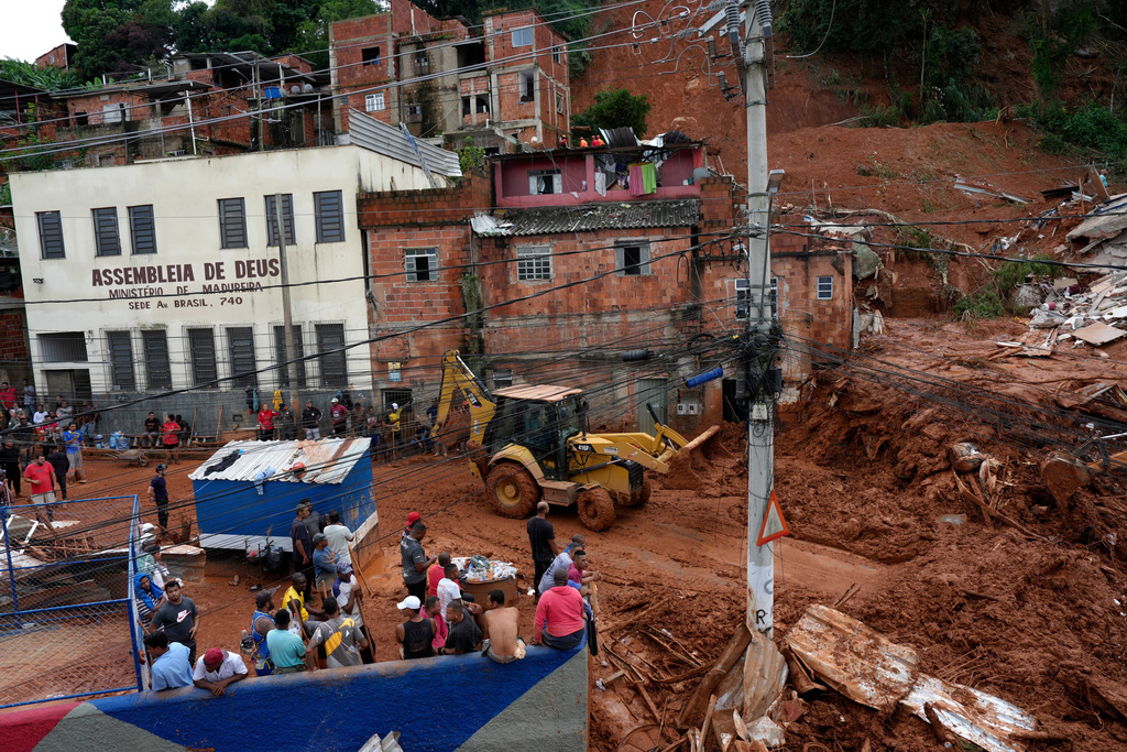 the aftermath of flooding in Brazil