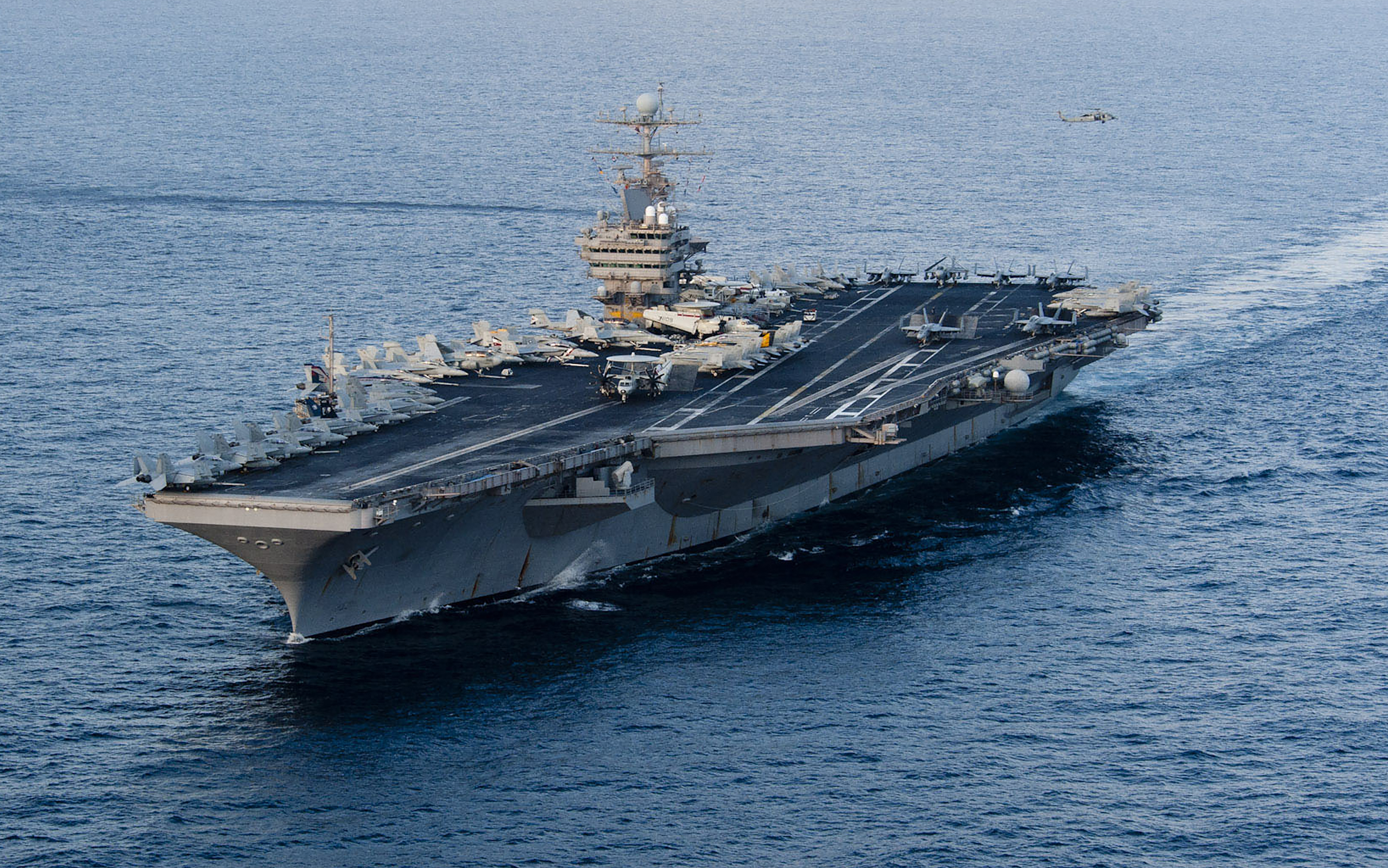(FILES) This January 19, 2012 image provided by the US Navy, shows the Nimitz-class aircraft carrier USS Abraham Lincoln transiting the Arabian Sea.
