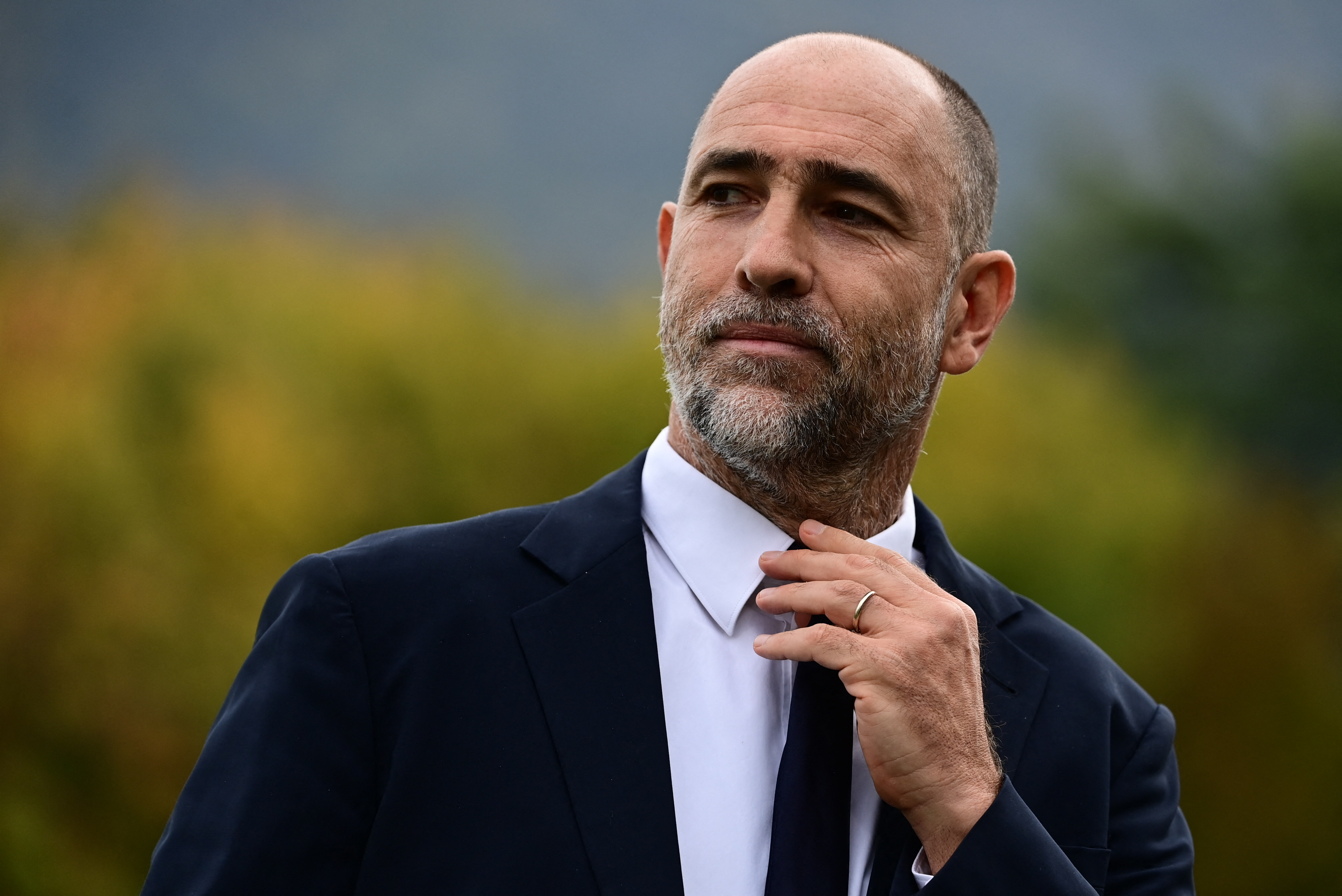 (FILES) Juventus' Croatian coach Igor Tudor looks on ahead of the Italian Serie A football match between Como and Juventus at the Giuseppe Sinigaglia Stadium in Como, Italy on October 19, 2025