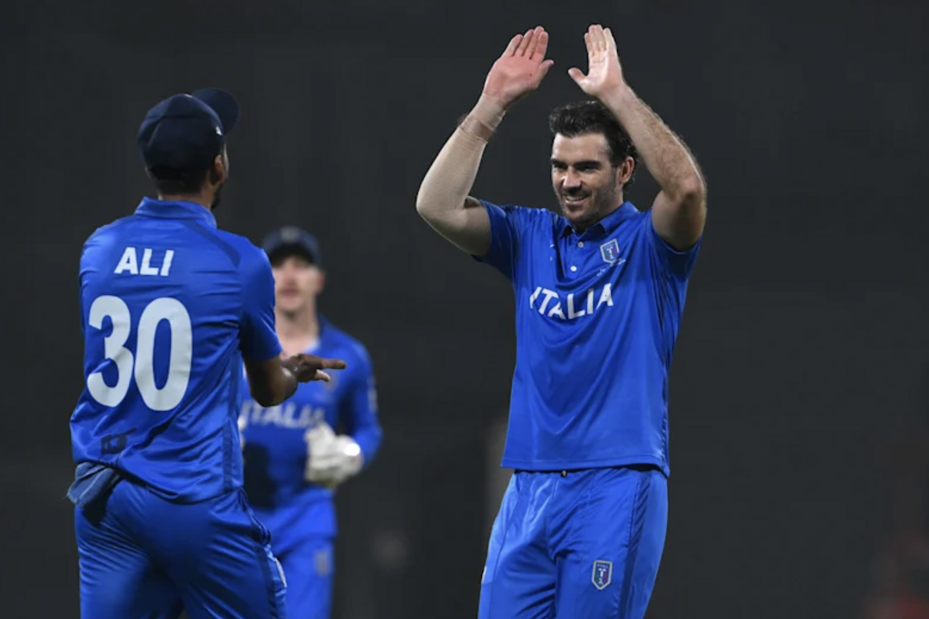 Italy players in action