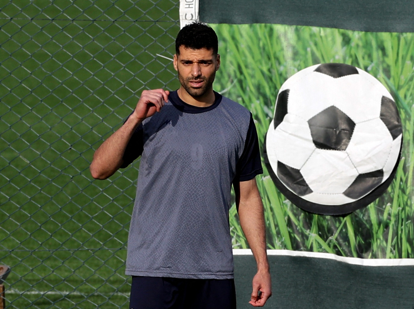 Iran's Mehdi Taremi during training.