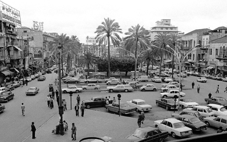 Picture taken in Beirut in the early 70s shows the heart of downtown Beirut