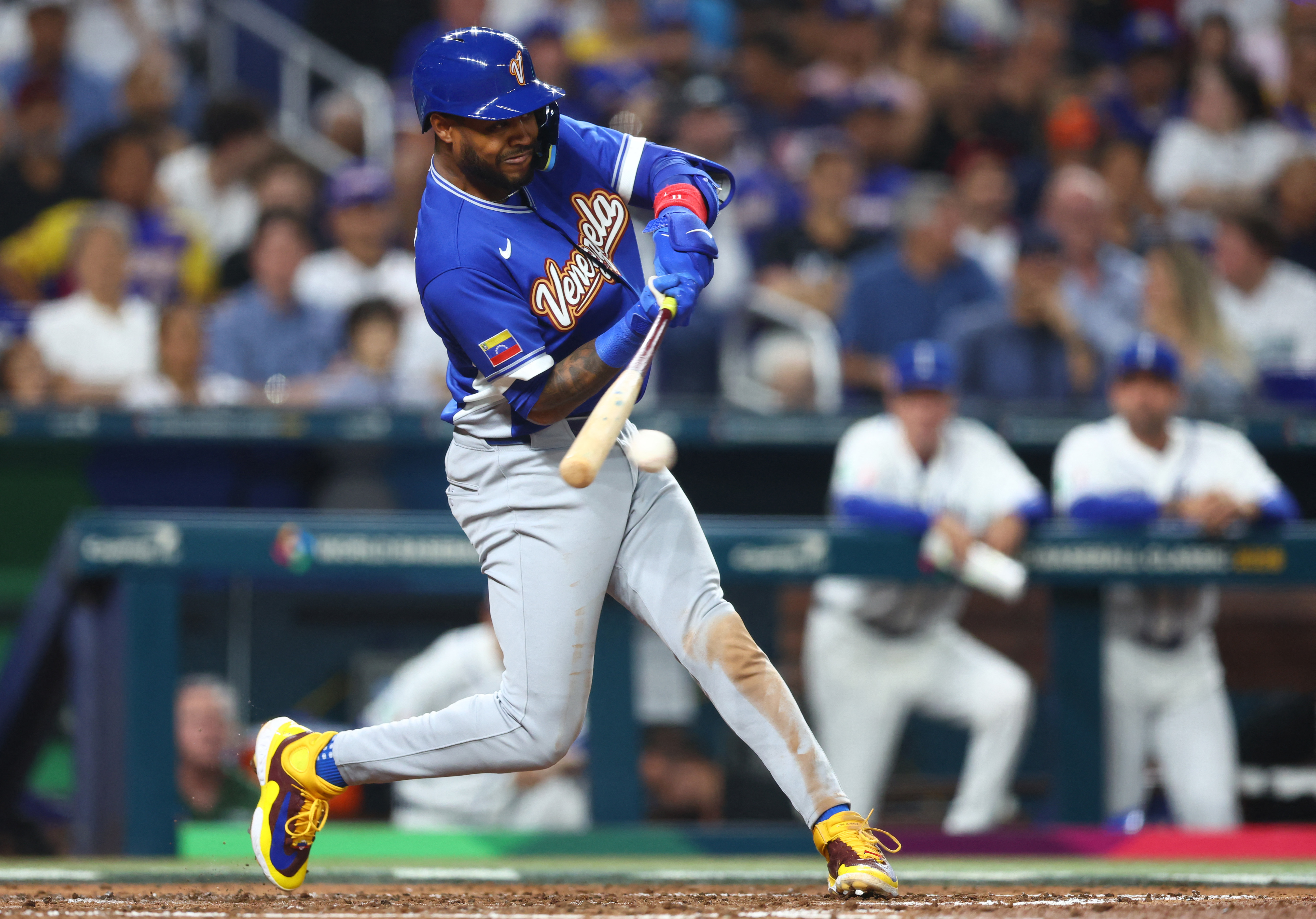 Maikel Garcia in action.