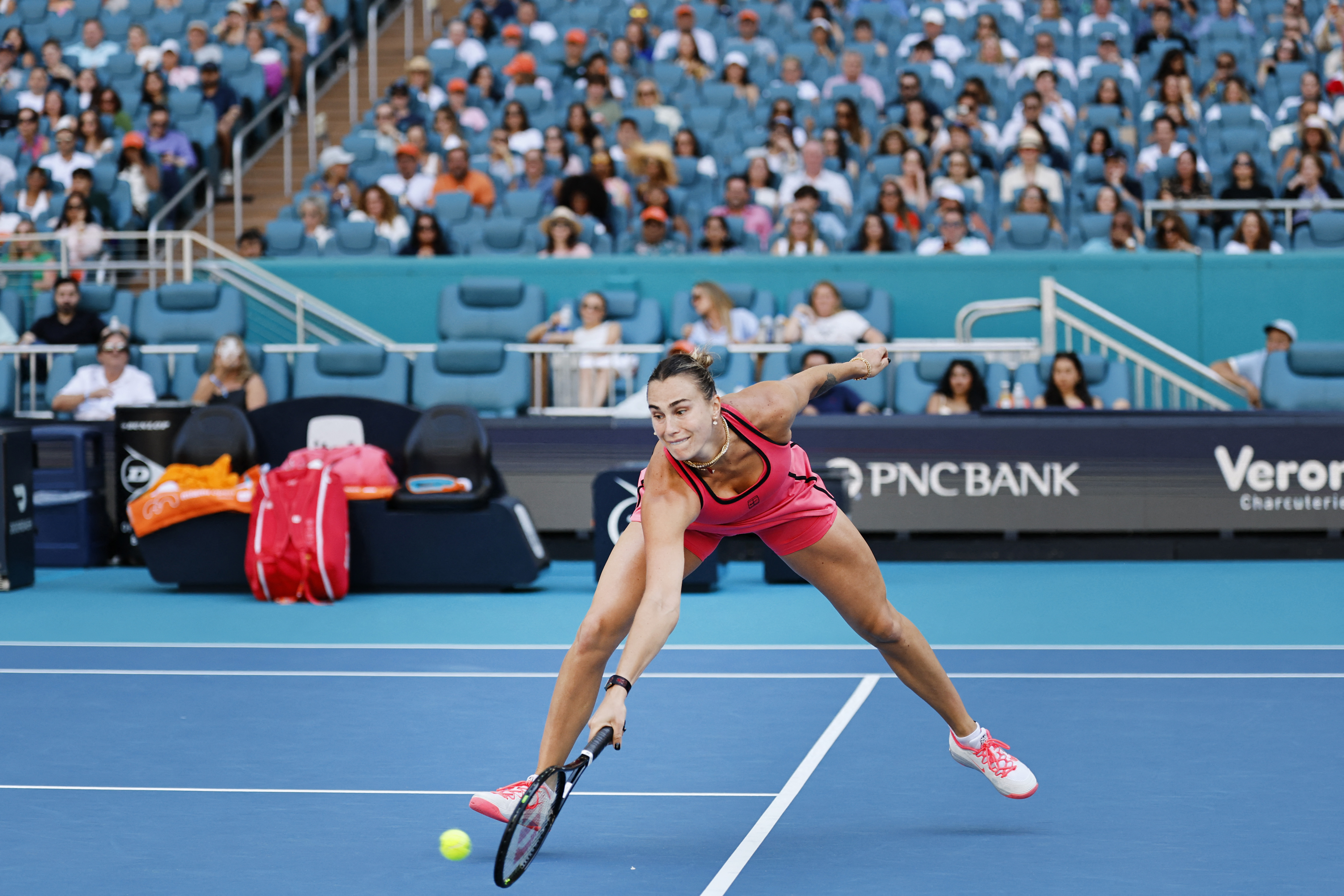 Aryna Sabalenka in action.