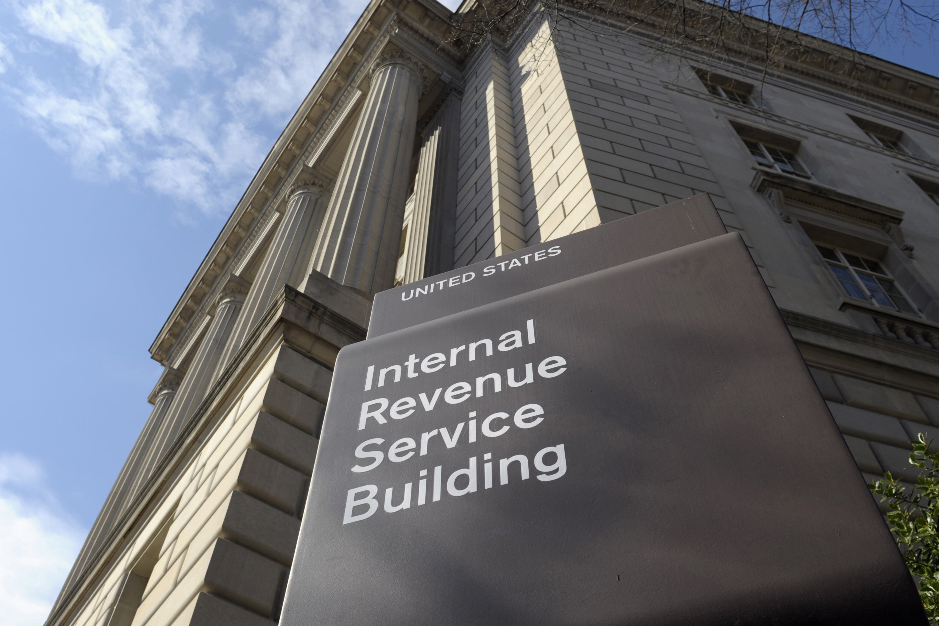 The exterior of the IRS building in Washington, DC