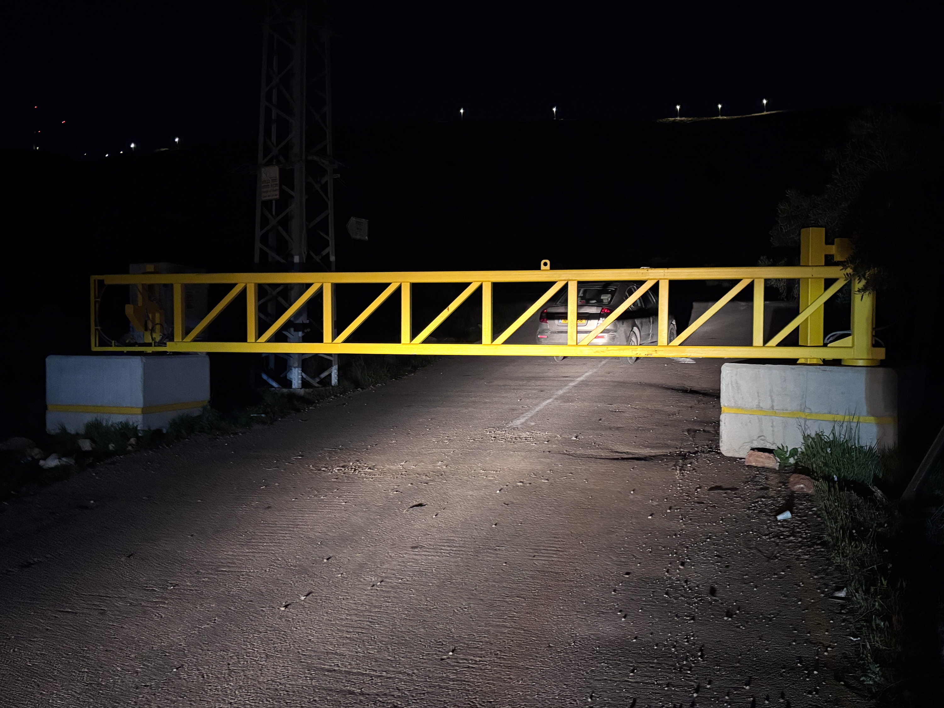 Closed gate at entrance into Duma-1772695826