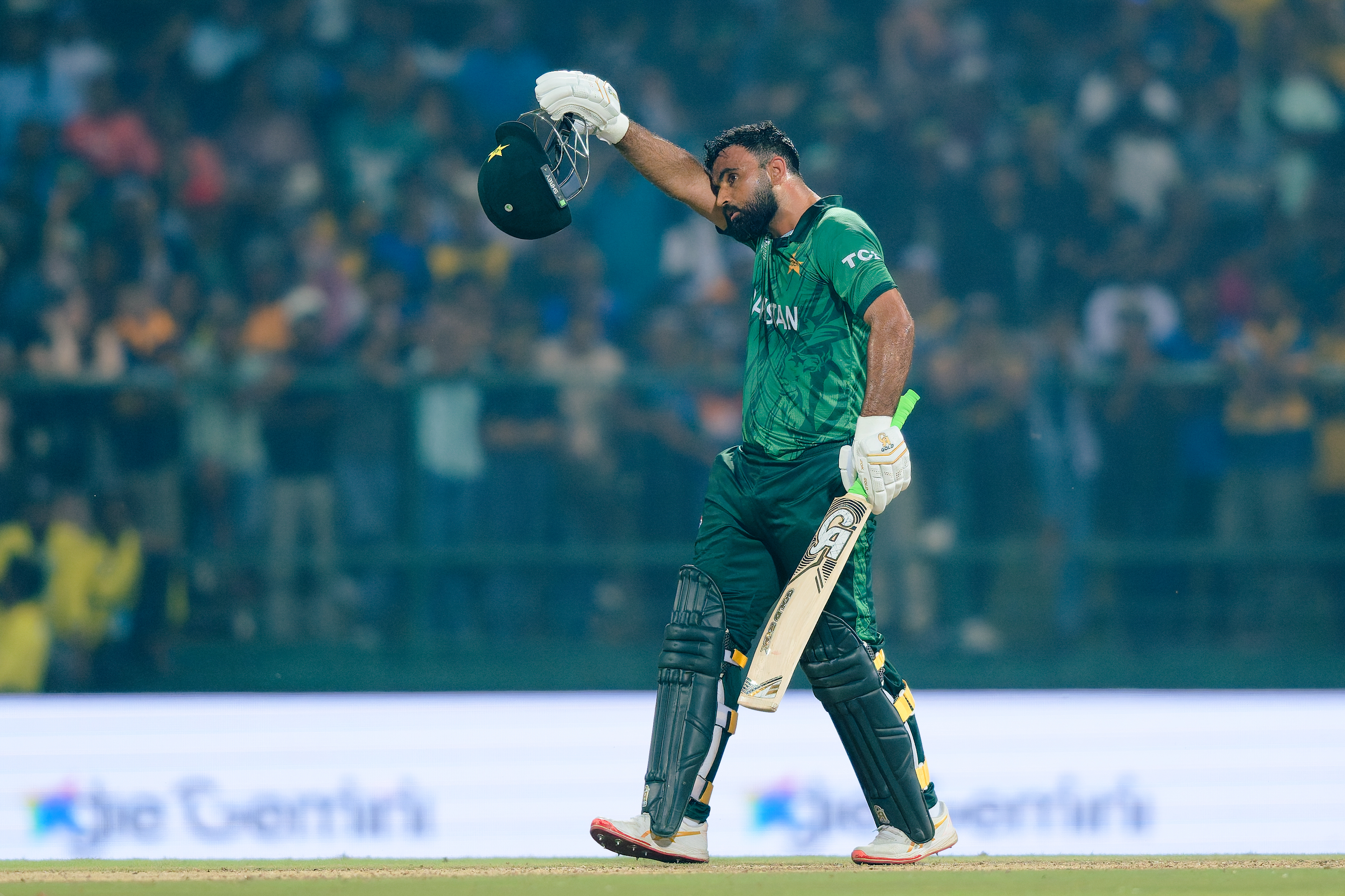 Fakhar Zaman reacts.