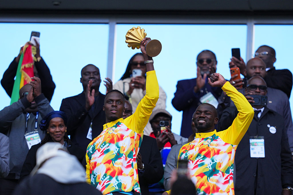 Senegal AFCON trophy lift