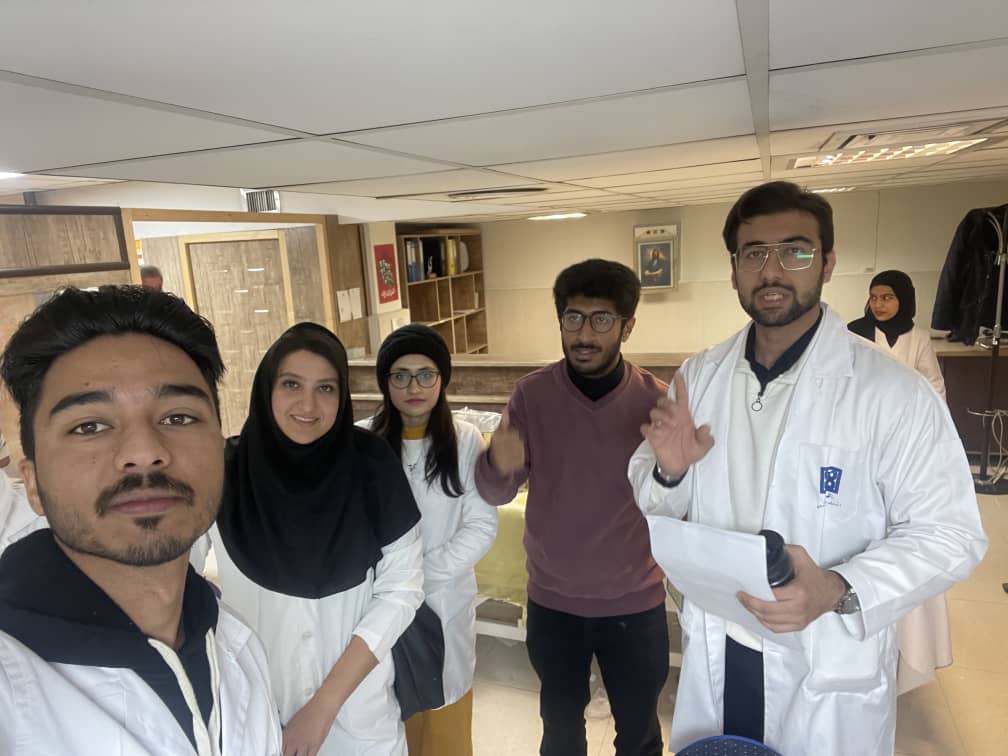 Muhammad Raza, left, with along with his fellow medical students in Tehran. [Courtesy Muhammad Raza]