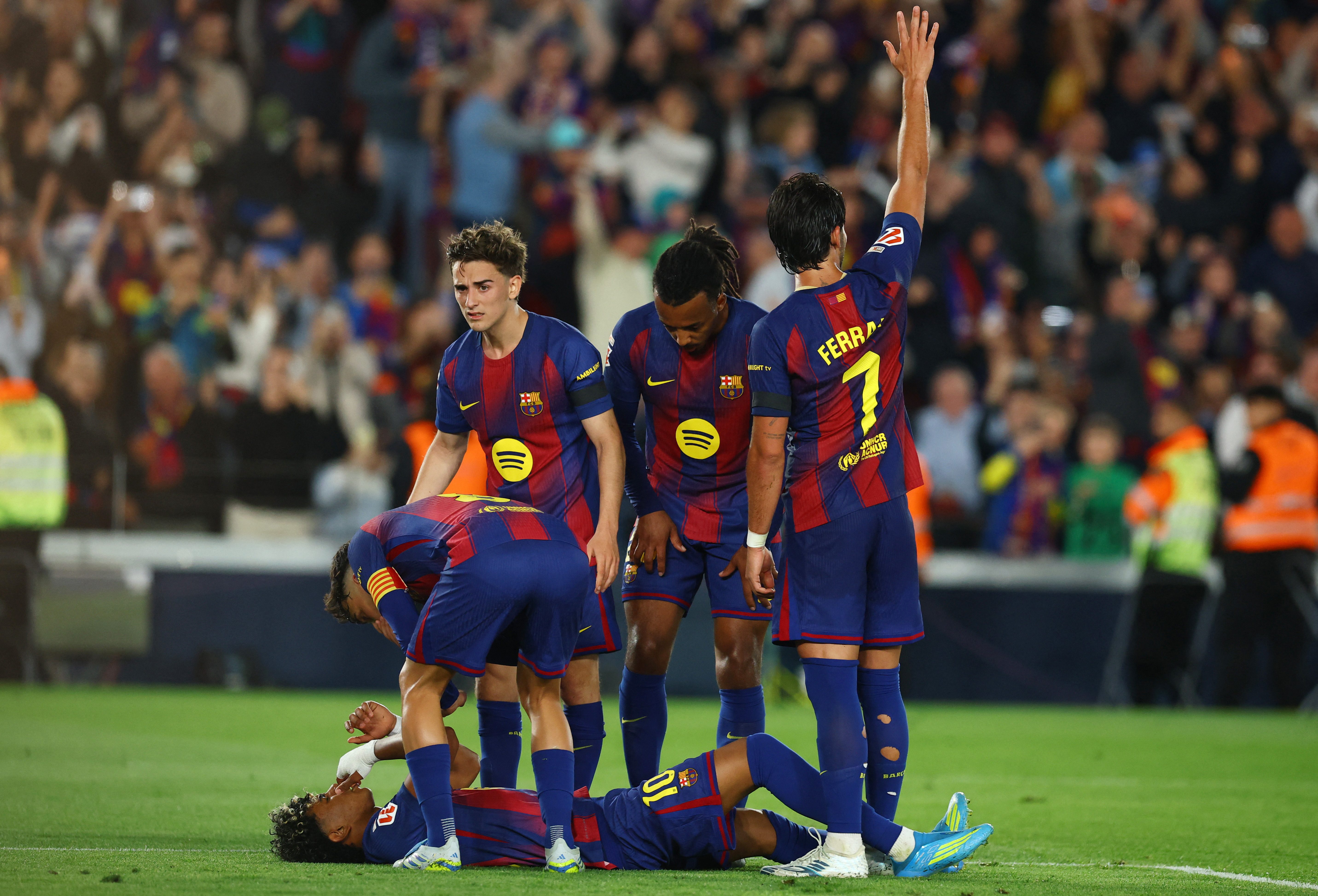 Barcelona and Spain forward Lamine Yamal injured