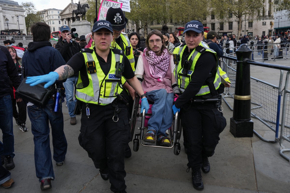 Police arrest 523 at London pro-Palestinian protest in Trafalgar Square