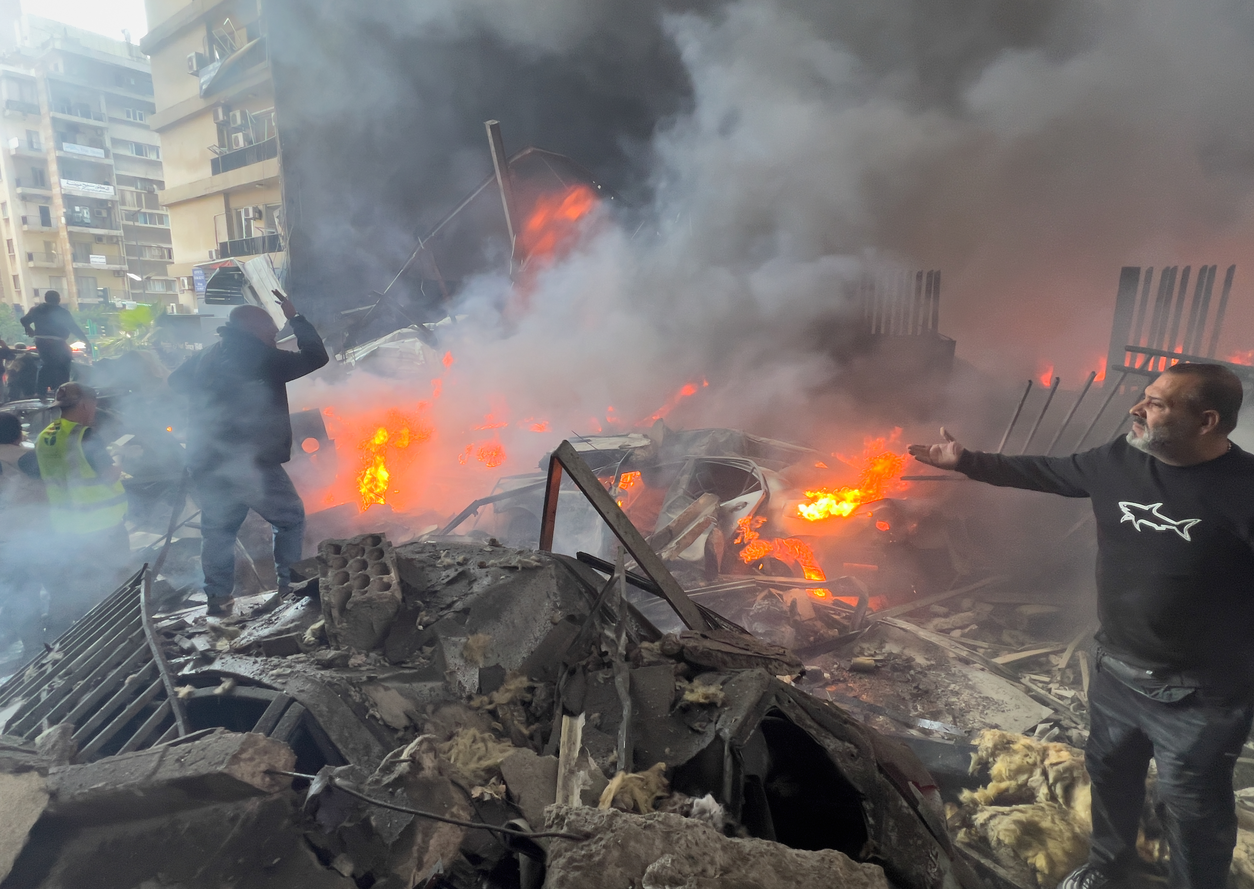 Photos: Aftermath of Israeli strike in Beirut