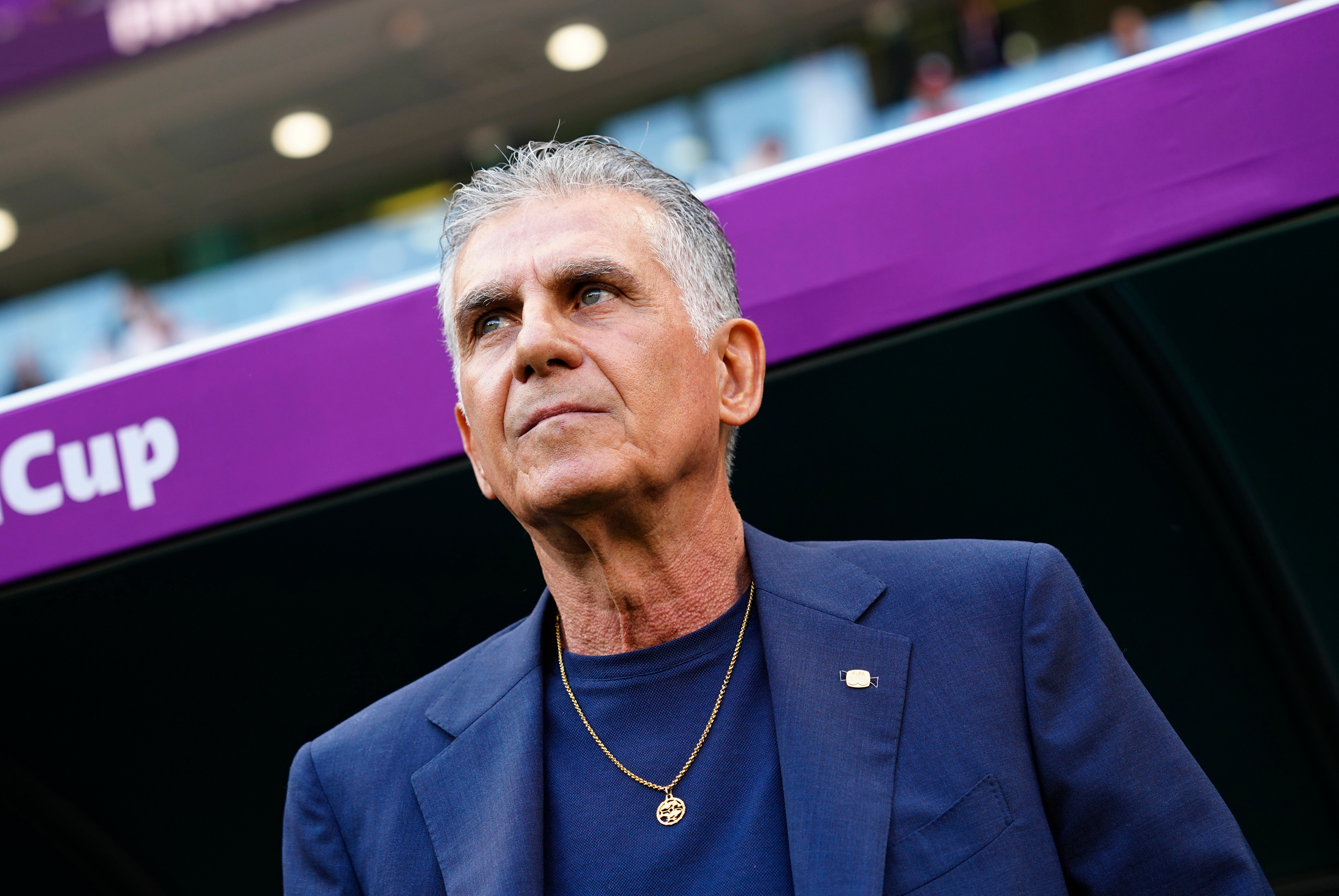 Carlos Queiroz looks on during a match.