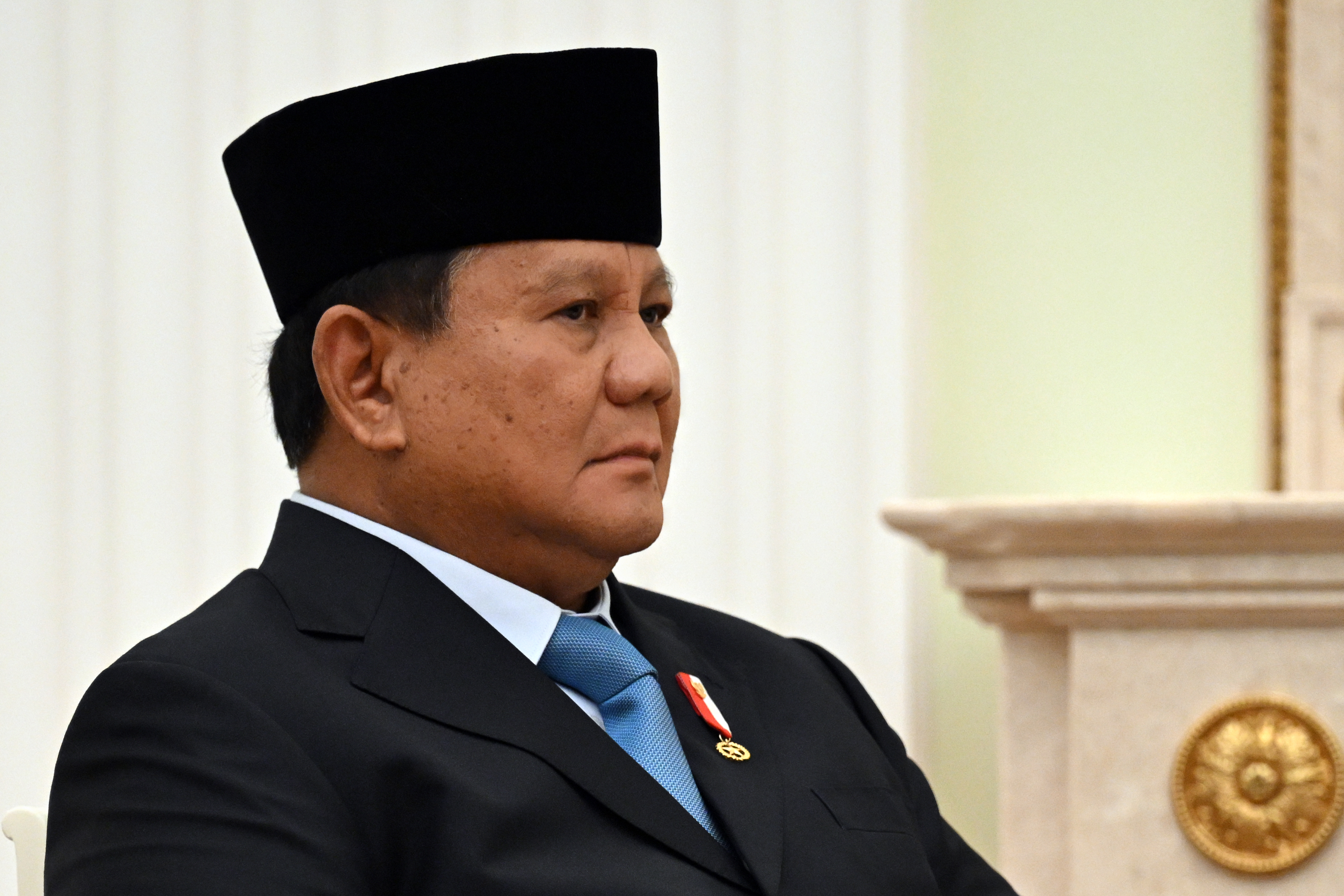 ndonesian President Prabowo Subianto listens to Russian President Vladimir Putin during their meeting at the Kremlin in Moscow, Monday, April 13, 2026. (Igor Ivanko/Pool Photo via AP)
