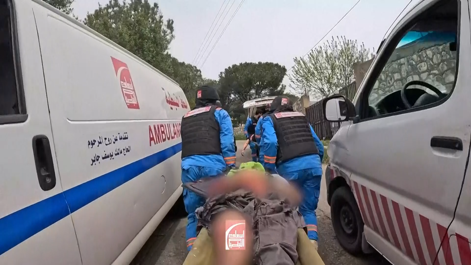 Paramedics in south Lebanon