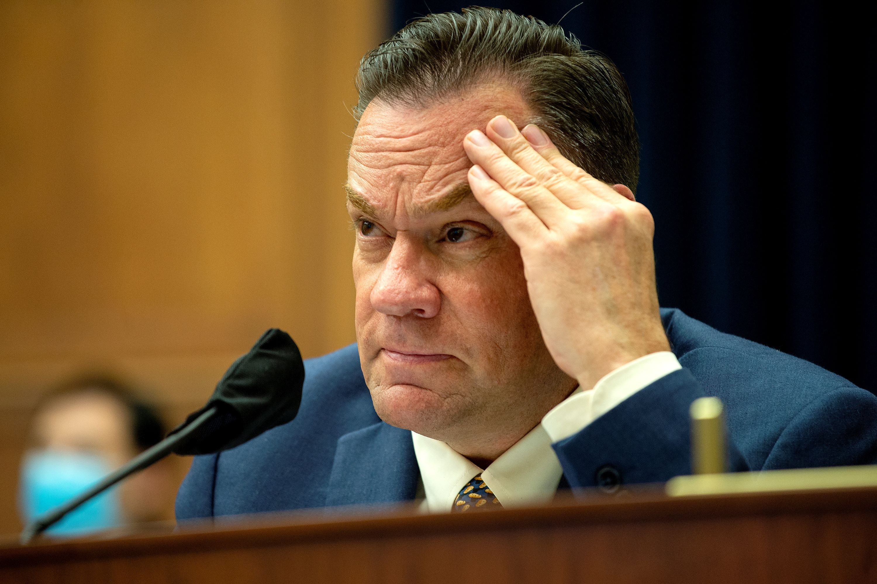 Rep. Russ Fulcher (R-Idaho) is seen during a U.S. House Natural Resources Committee hearing on "The U.S. Park Police Attack on Peaceful Protesters at Lafayette Square", on Capitol Hill in Washington, U.S., June 29, 2020. Bonnie Cash/Pool via REUTERS