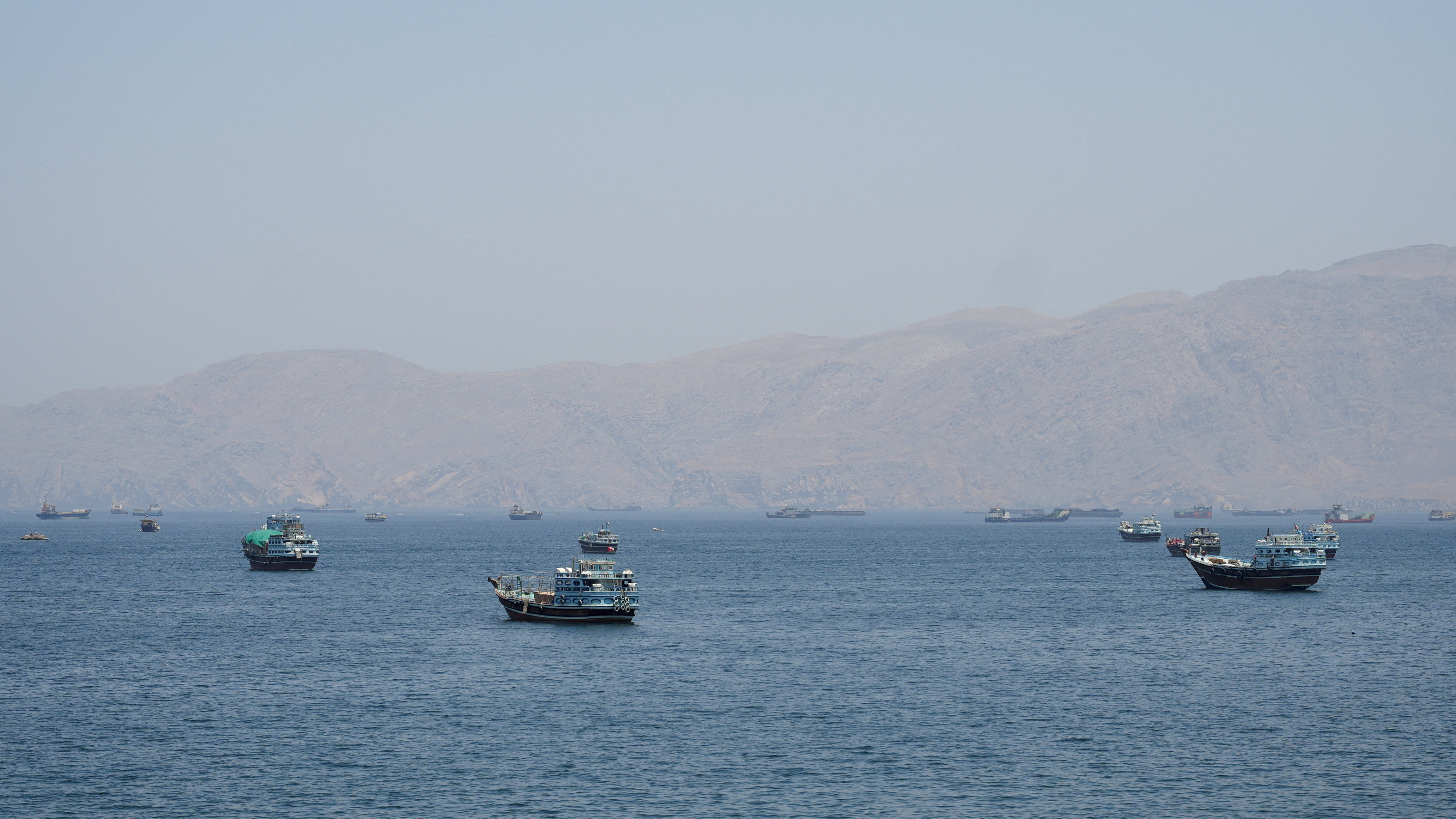 Vessels in the Strait of Hormuz.