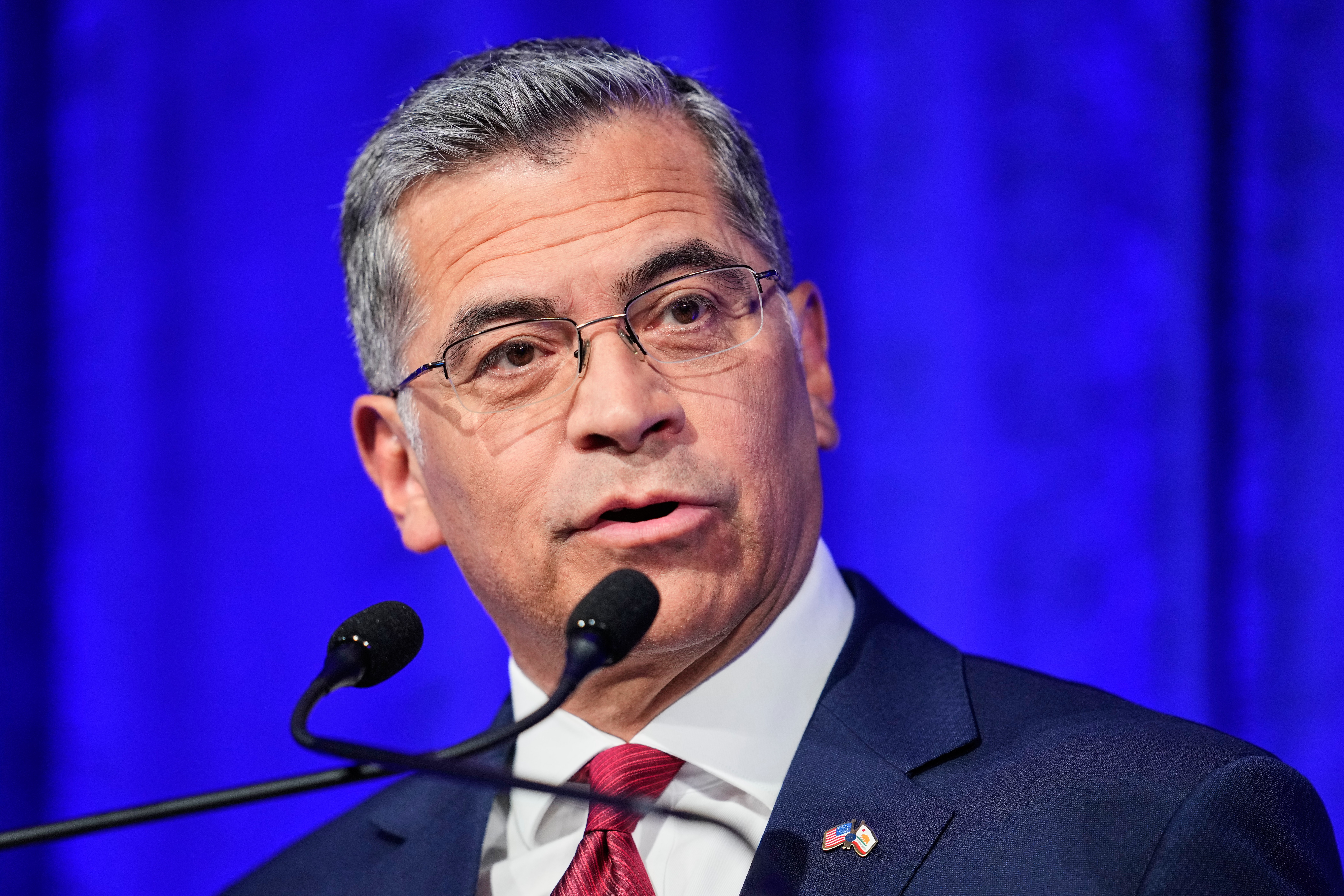 Xavier Becerra at a California gubernatorial debate