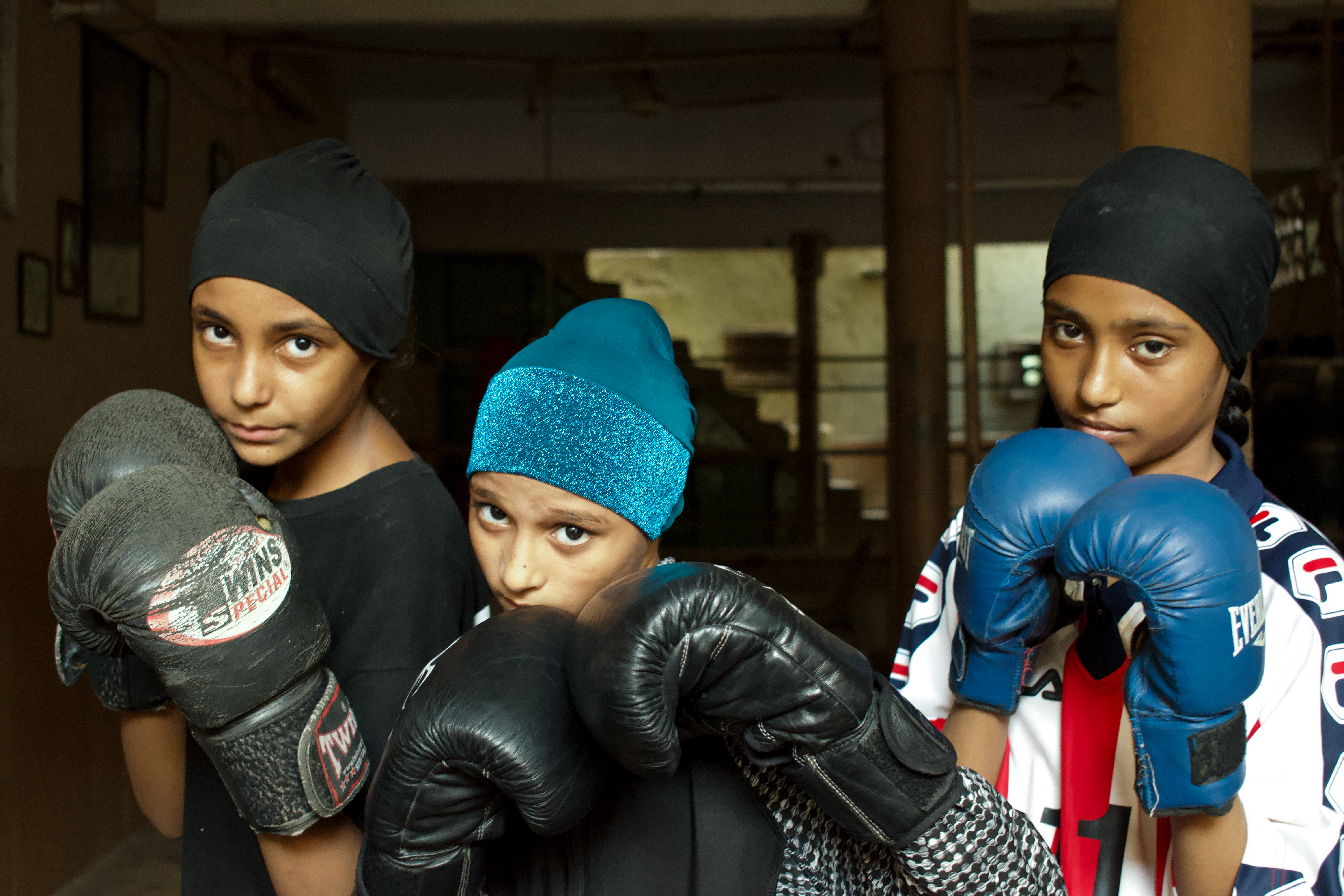 Girls in Qambrani's boxing club train to throw better punches everyday.