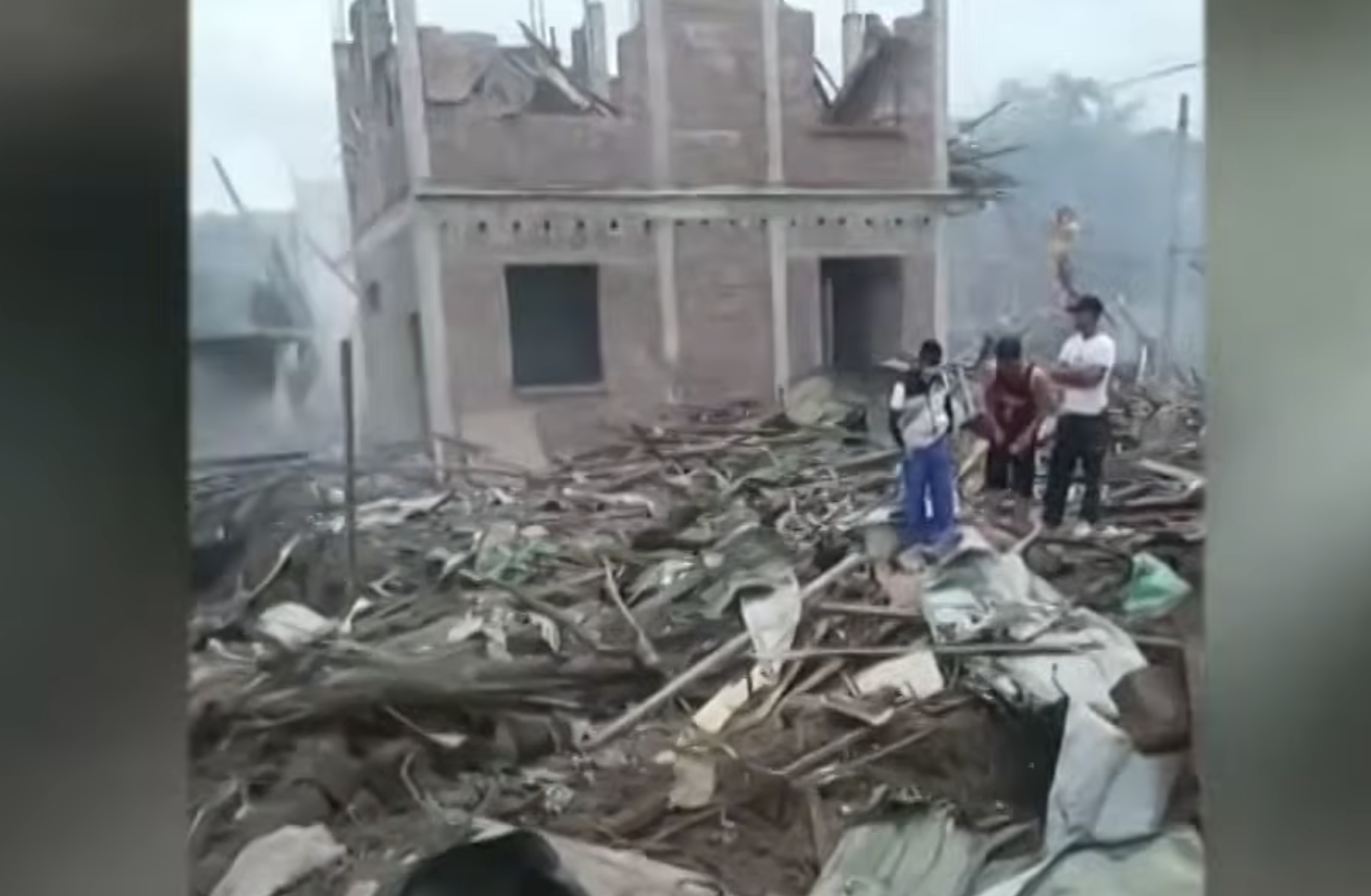 Myanmar explosion [Screengrab/Al Jazeera]