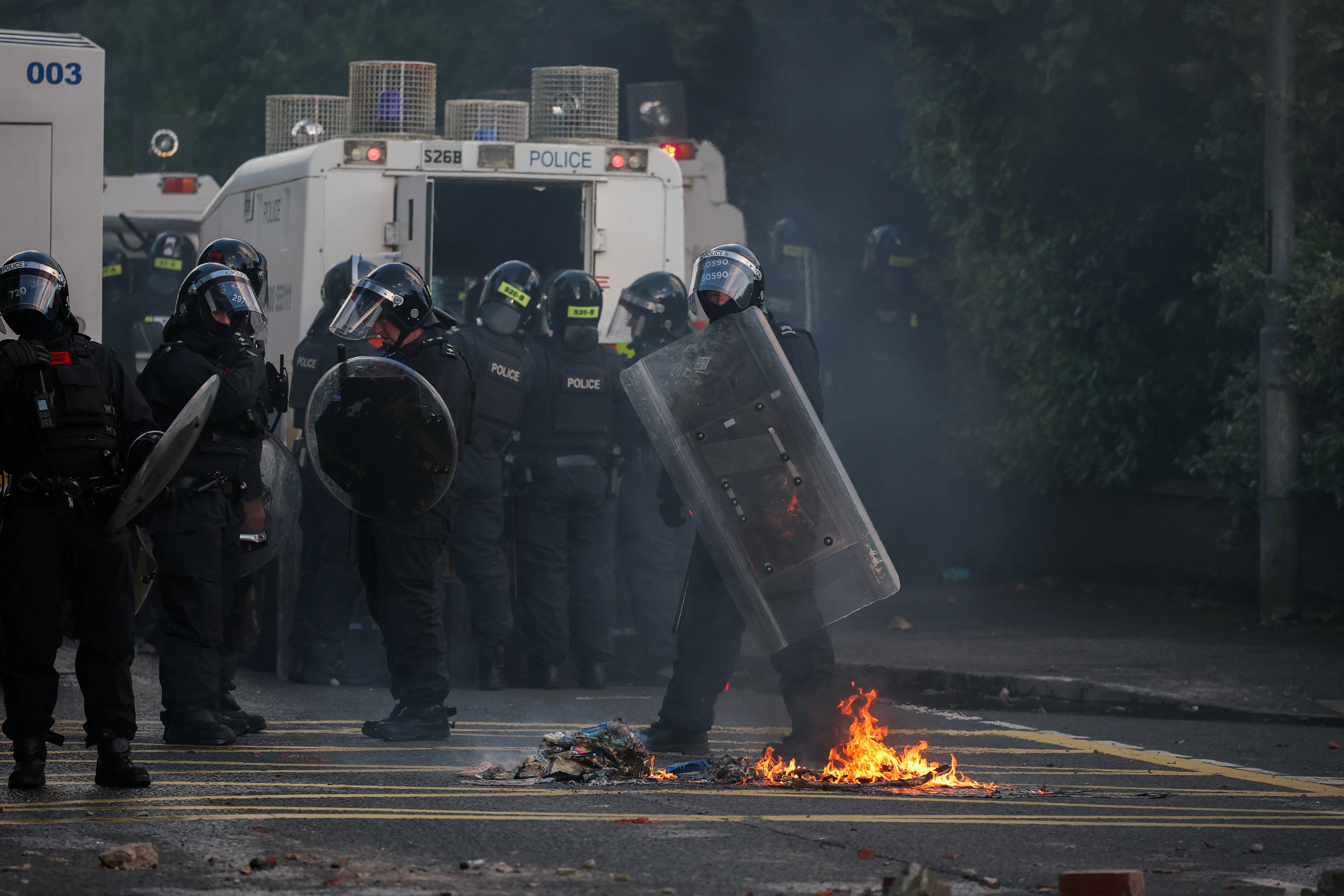 Belfast anti-immigrant protesters