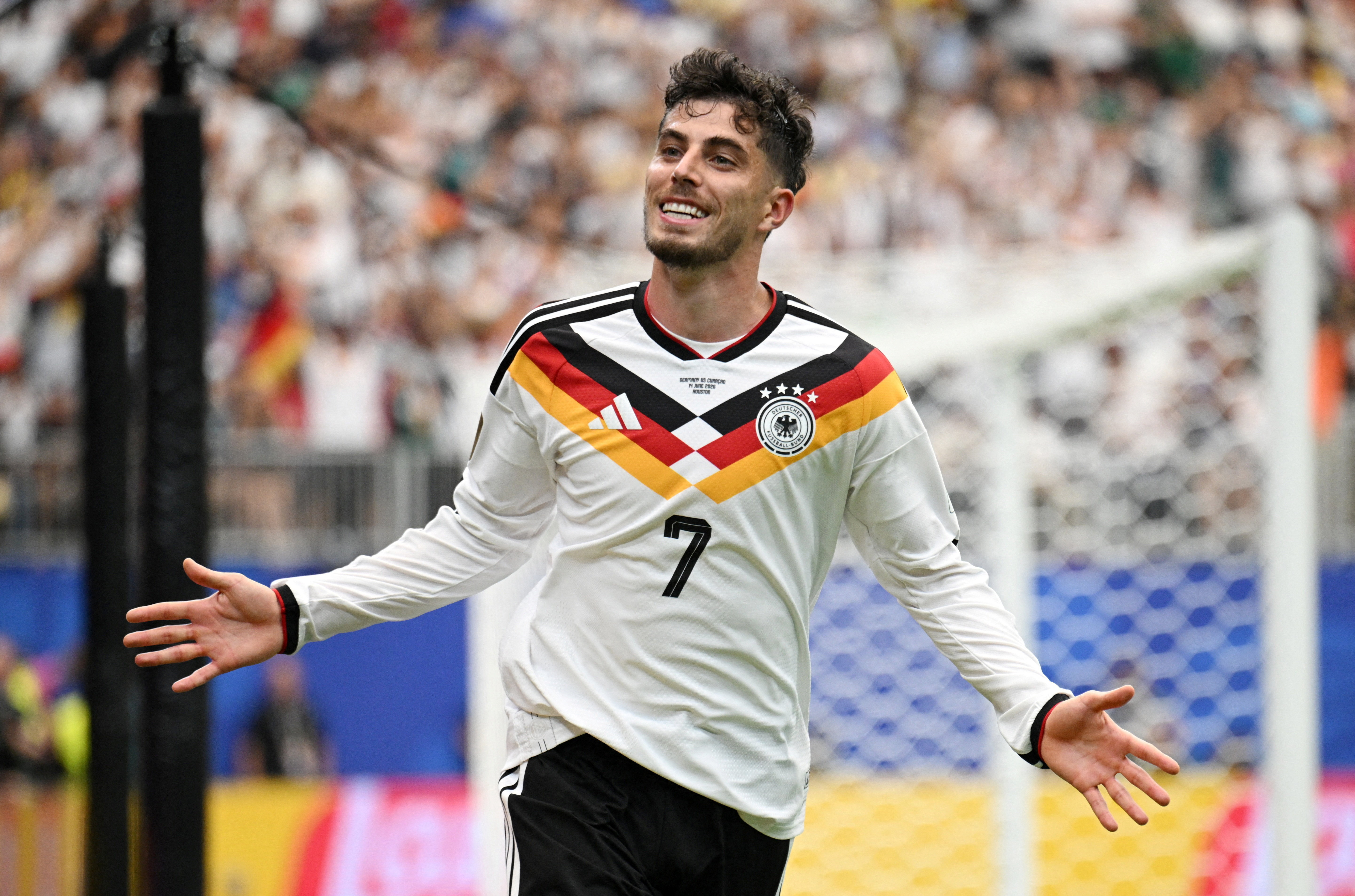 Kai Havertz has scored in four straight major tournaments for Germany, despite not being a recognised No 9